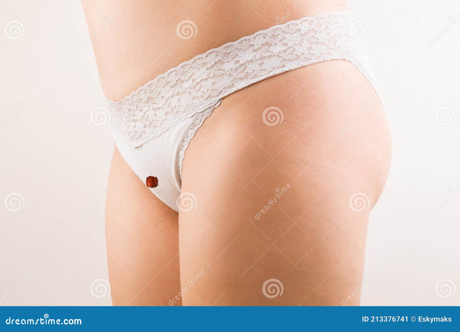 Beautiful Girl Blood Spot Panties First Period Stock Photo by ©eskymaks  457496150