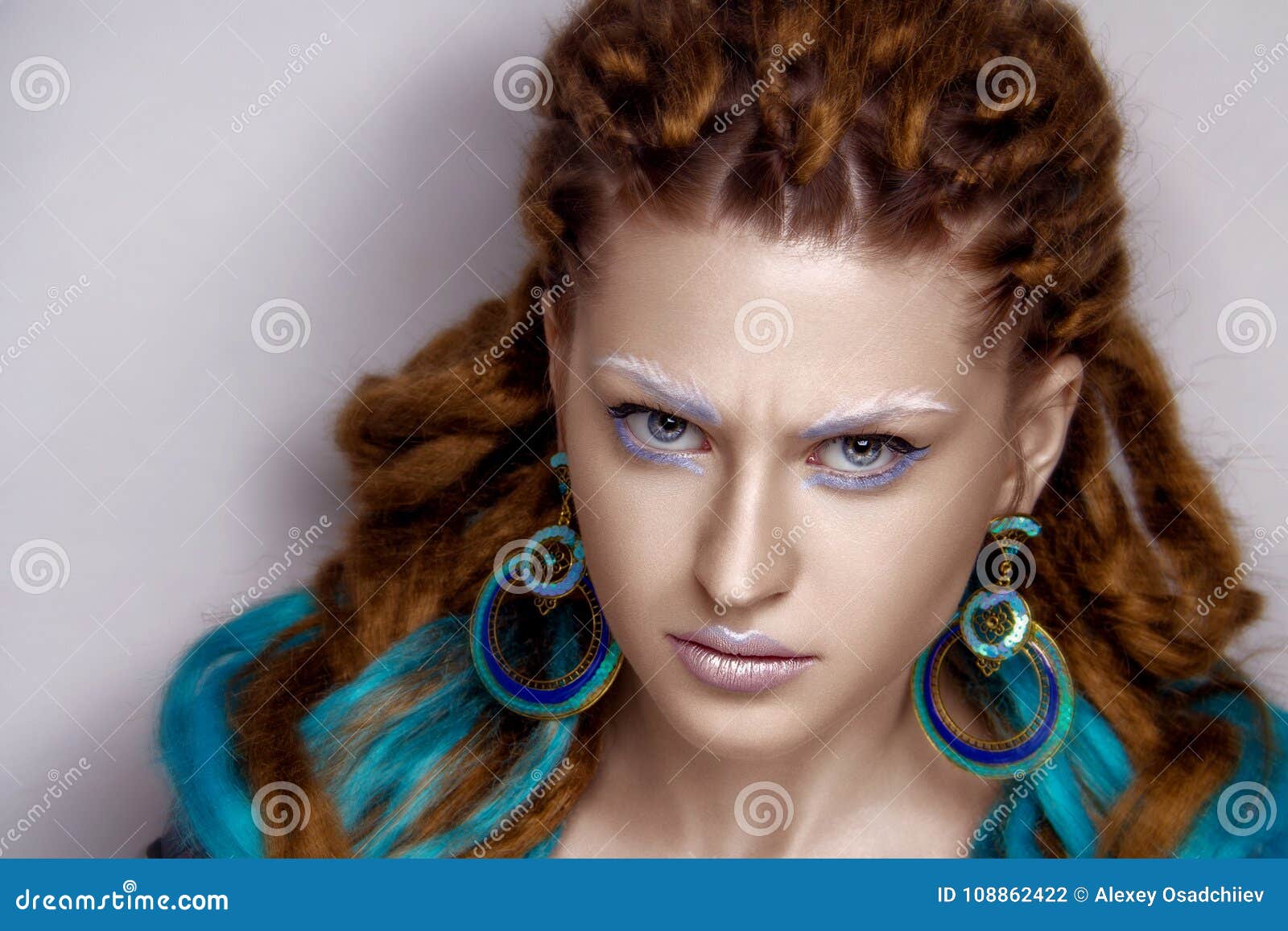 Girl With Blue Dreadlocks Stock Photo Image Of Dancer