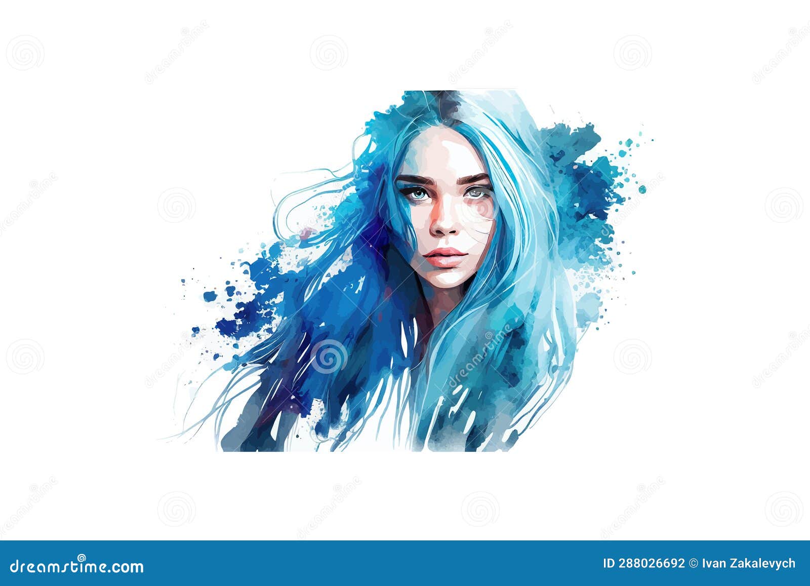 Curvy Girl Blue Hair - wide 7