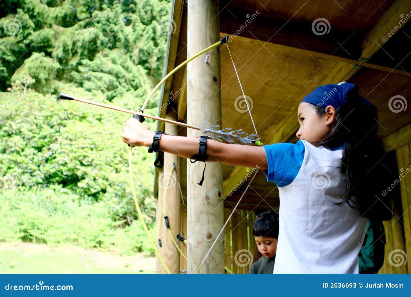 Girl With Bow And Arrow Stock Photos Image 2636693