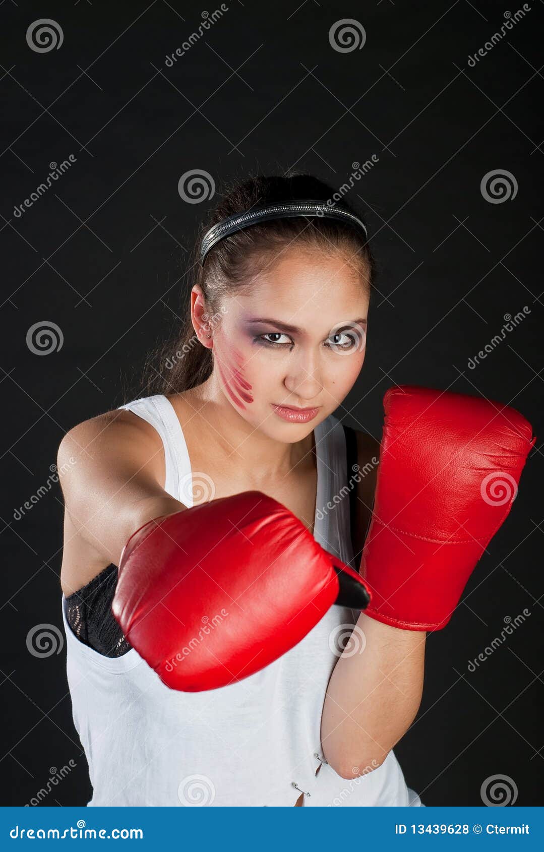 Girl boxer stock photo. Image of expression, beautiful 13439628