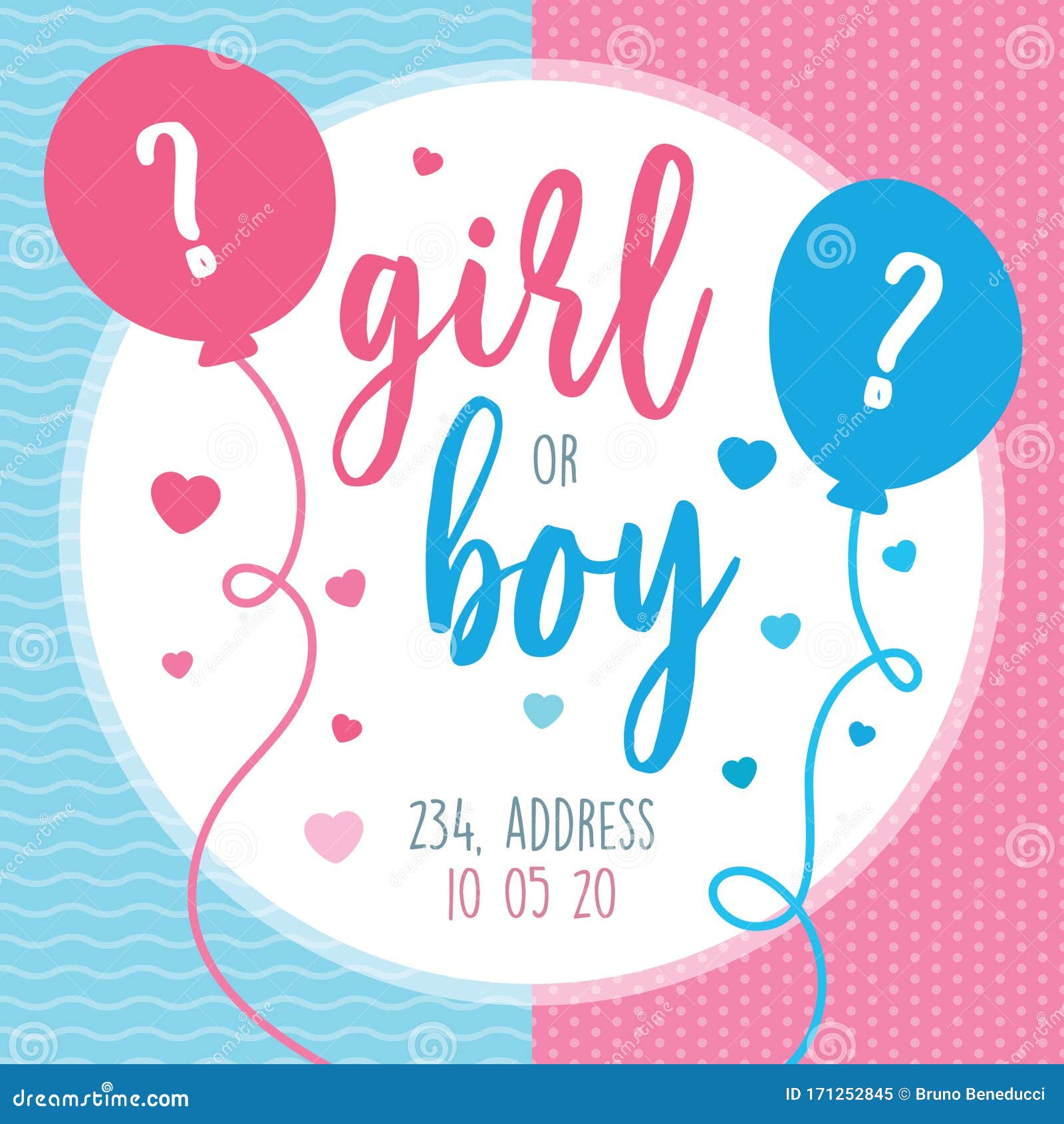 gender reveal party card invitations