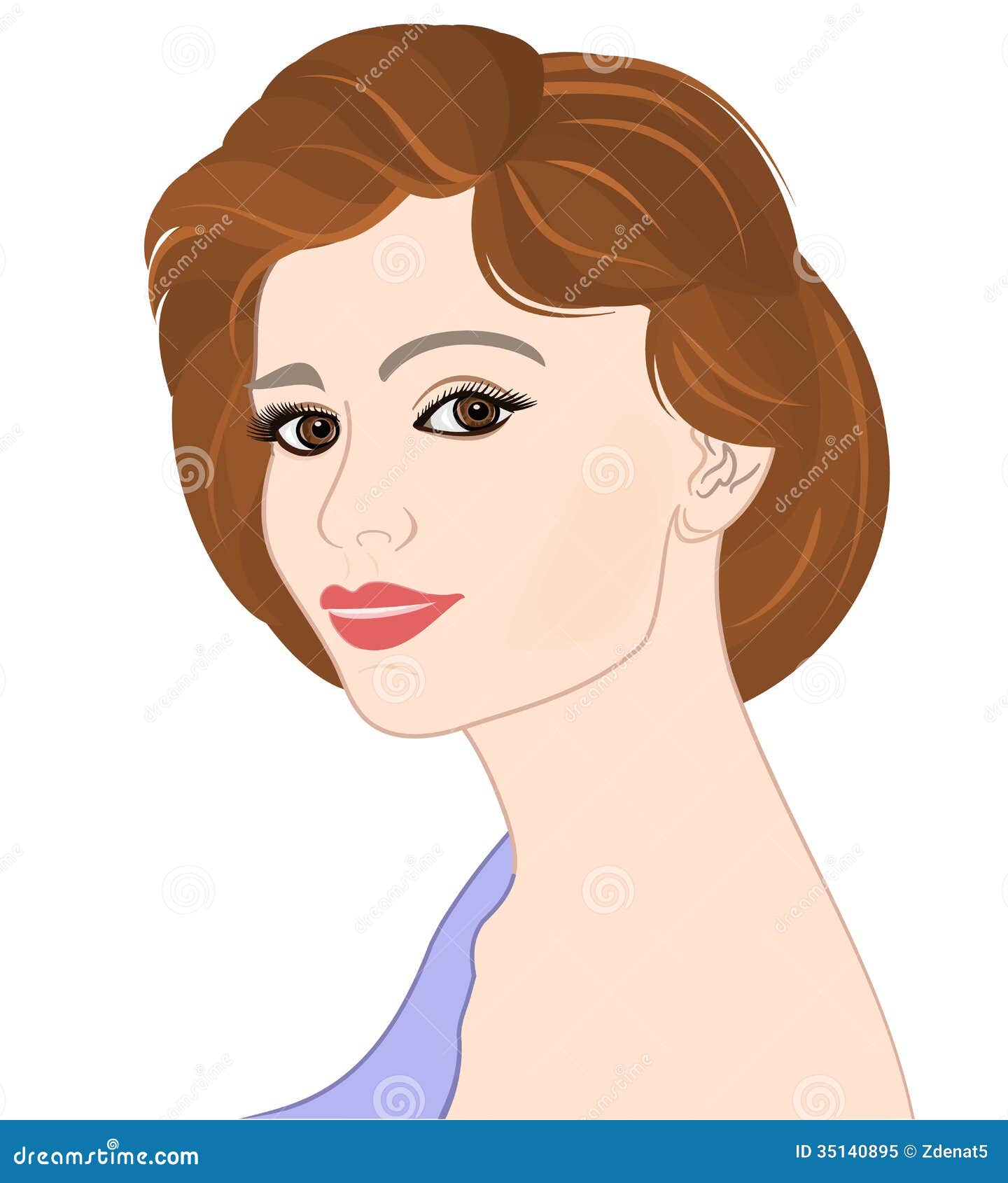 clipart girl with brown hair - photo #28