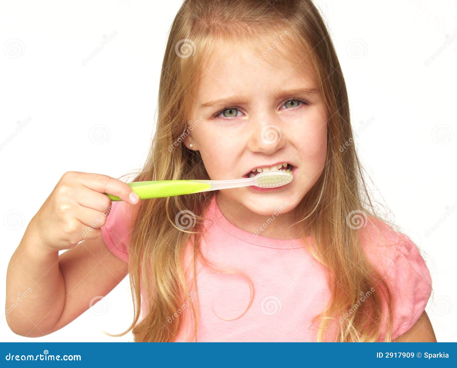 Brushing her teeth