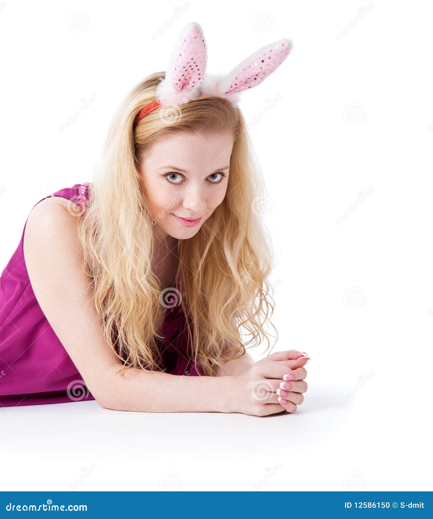 Girl with bunny ears stock photo. Image of girl, beautiful 12586150