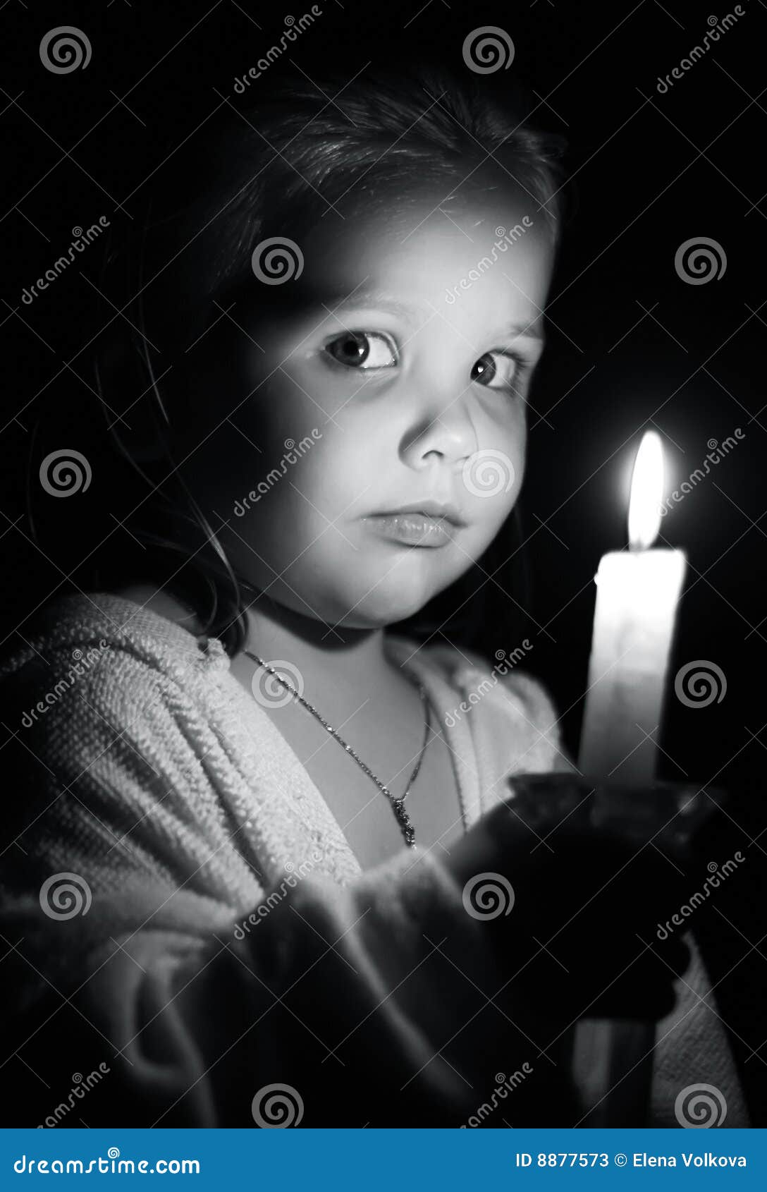Girl with candle stock image. Image of dreams, meditating 8877573