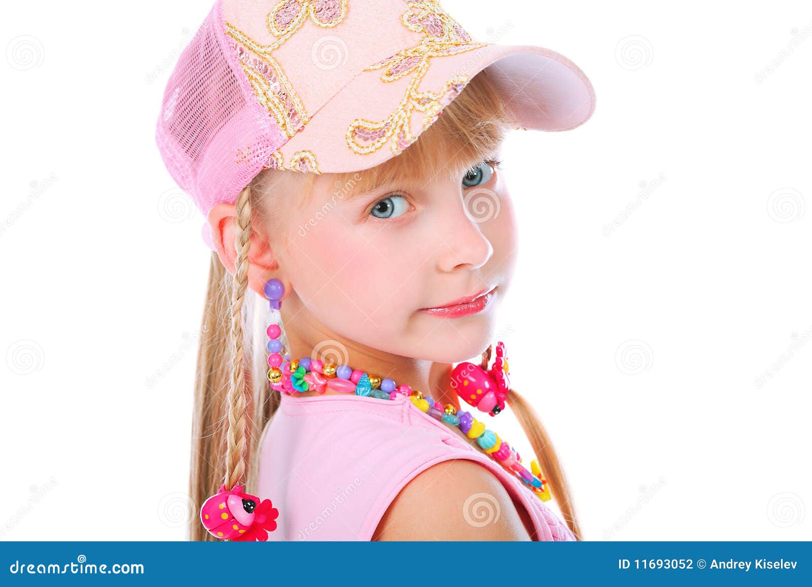 Girl in a cap stock photo. Image of fashion, innocence 11693052