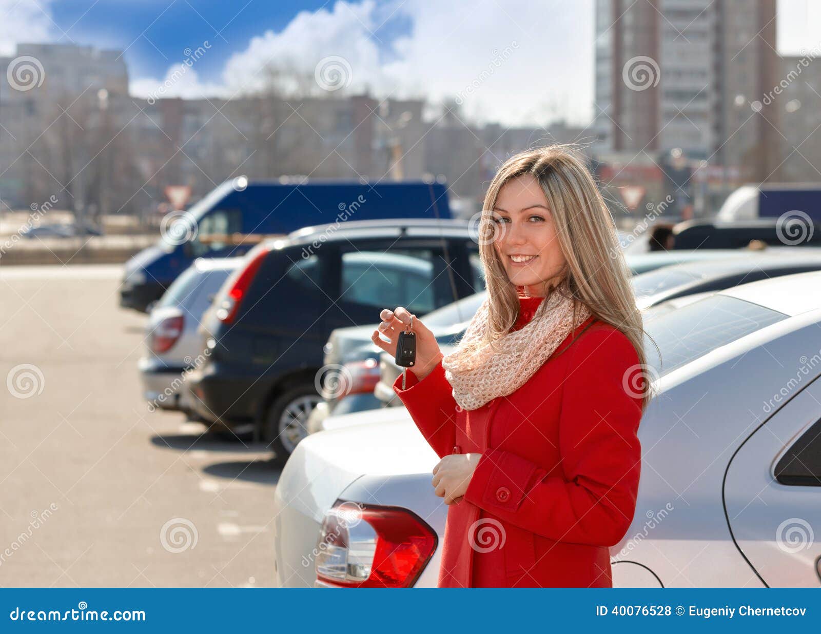 Girl and car stock photo. Image of service, gladness - 40076528
