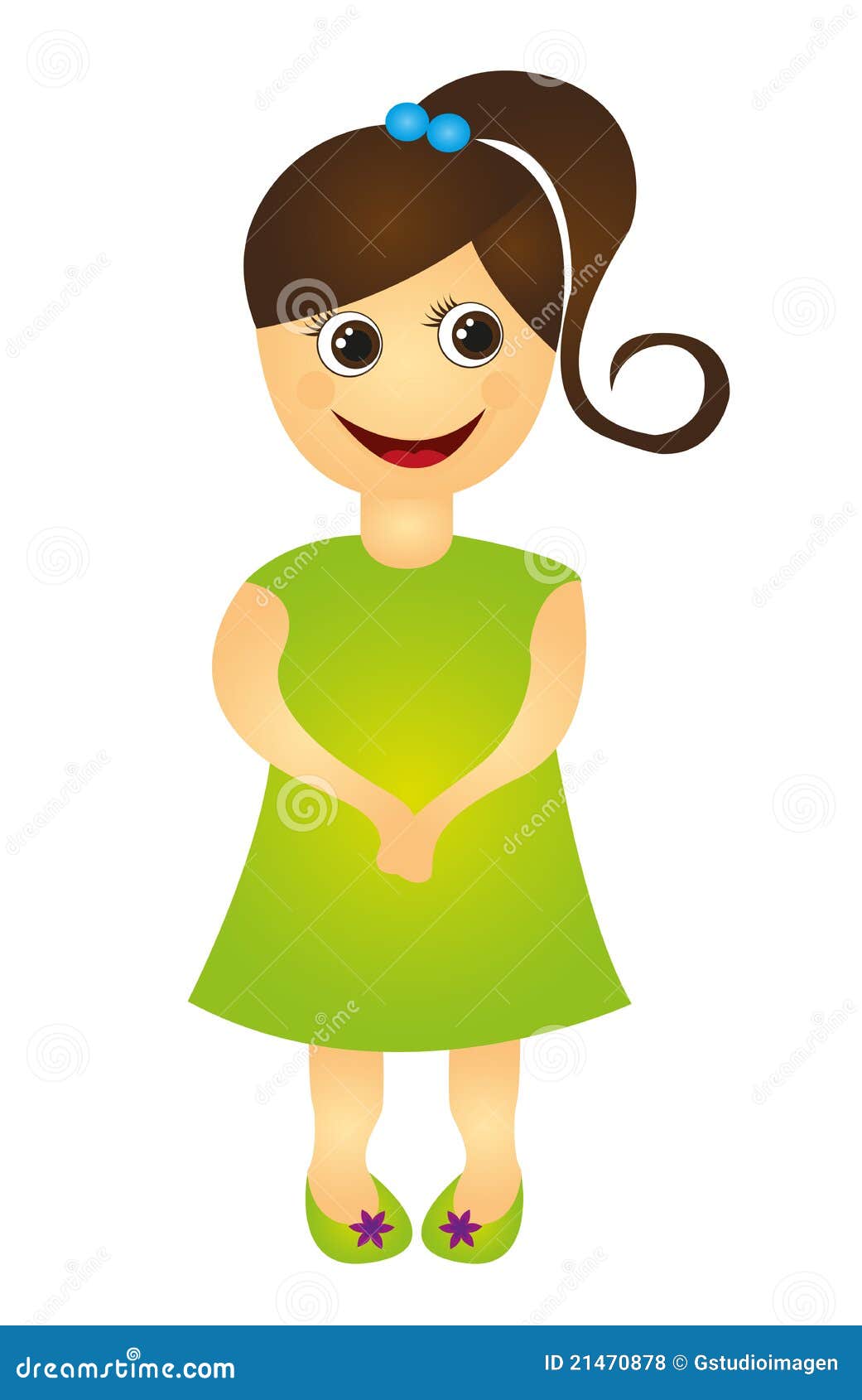 Girl cartoon stock vector. Illustration of head, human - 21470878