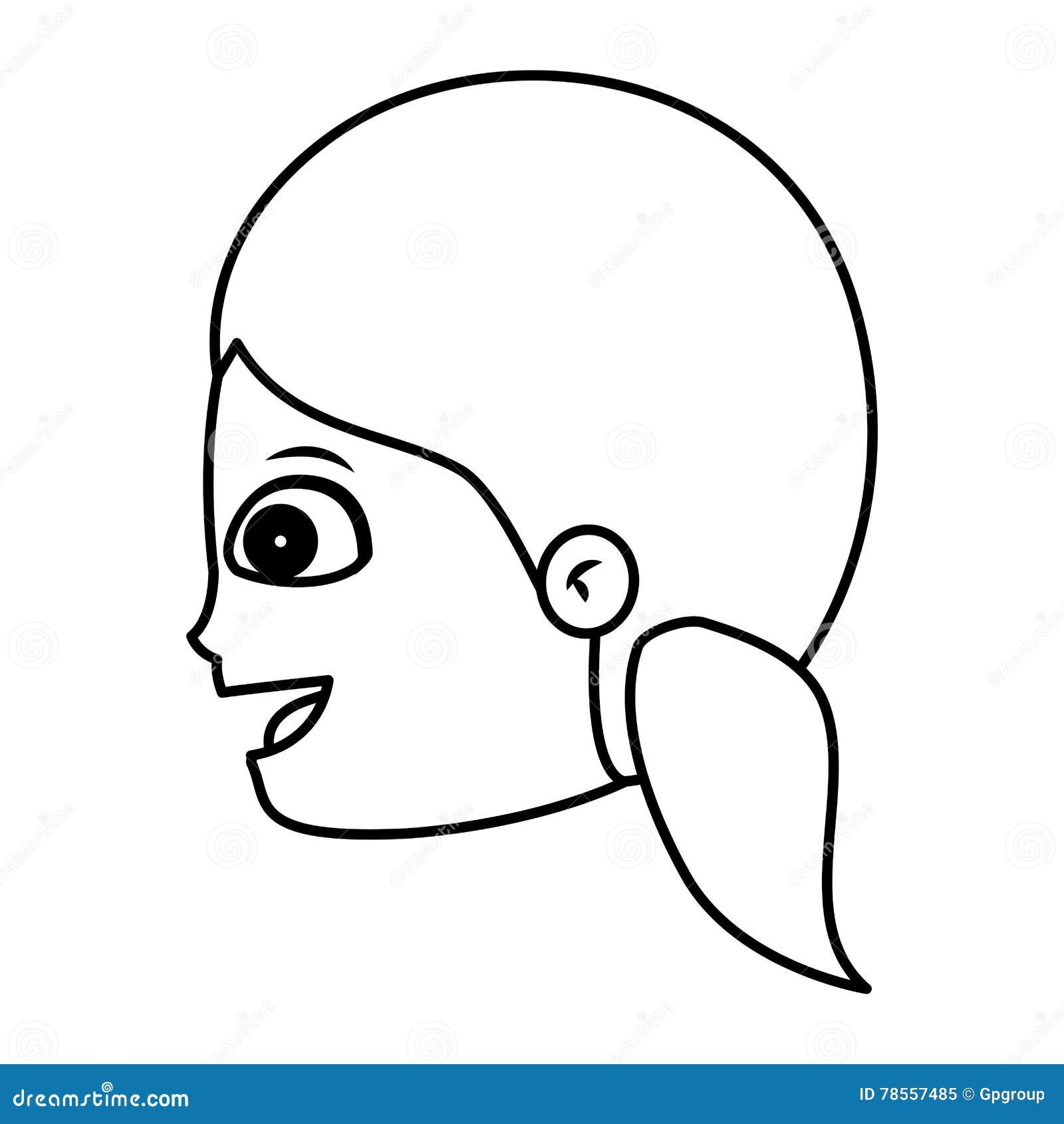 Girl cartoon face design stock vector. Illustration of face - 78557485