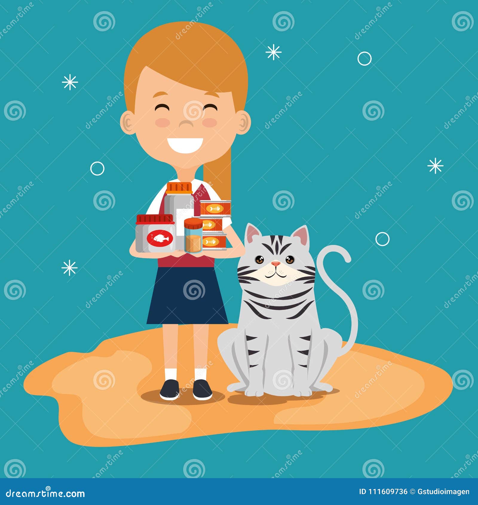 girl with cat character