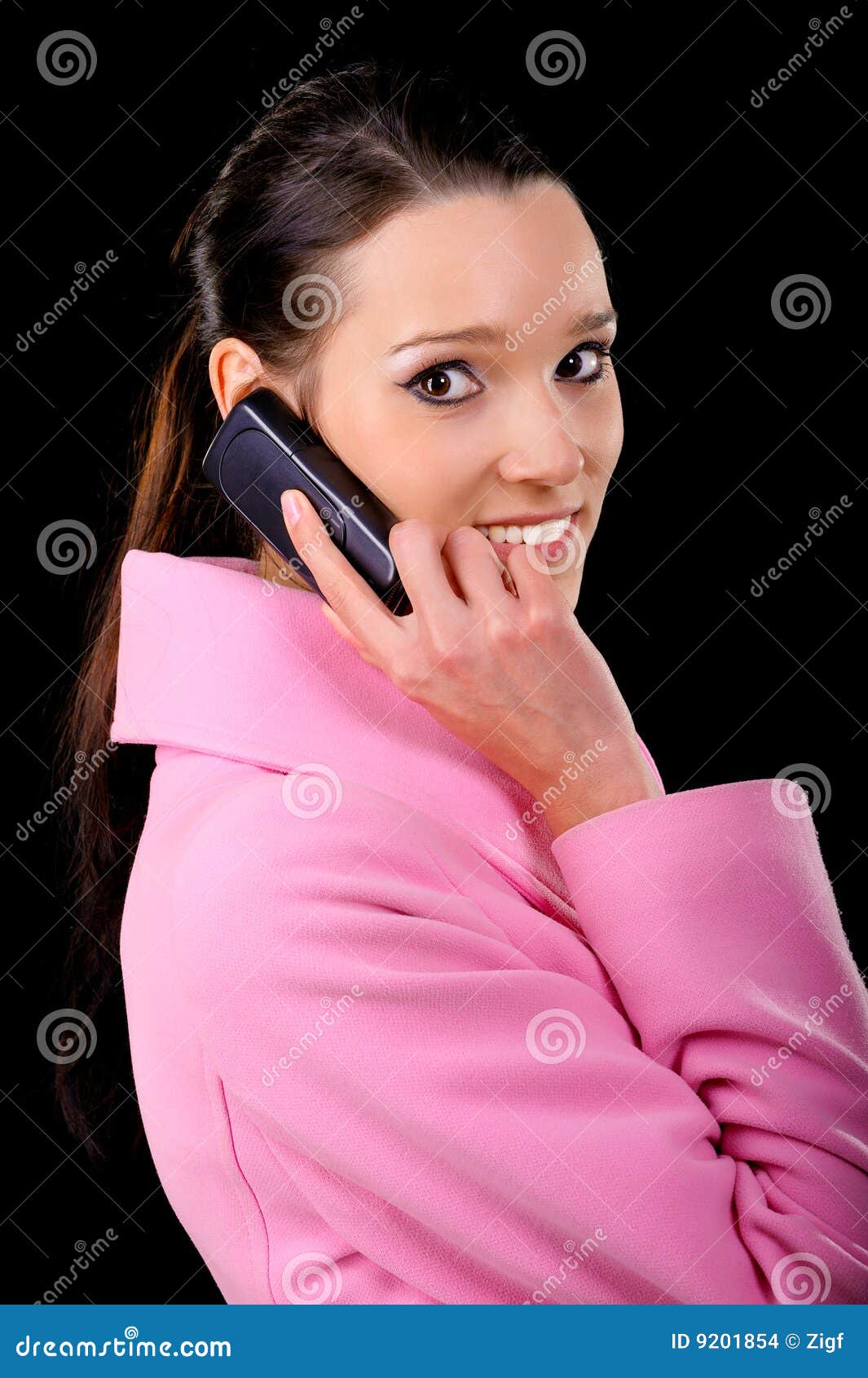 Girl with Cellular Telephone Stock Photo Image of beauty, assistance