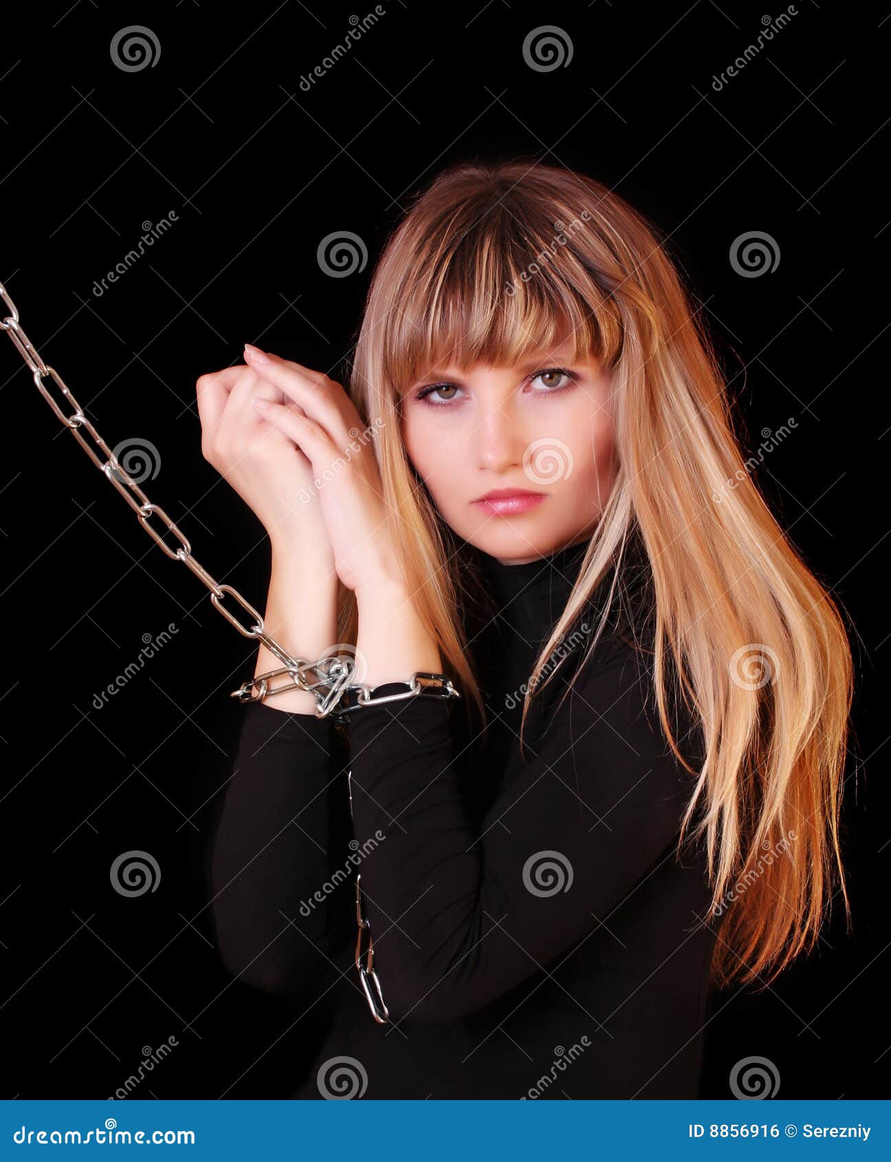 Girl With Chain On Hands Royalty Free Stock Image Image 8856916