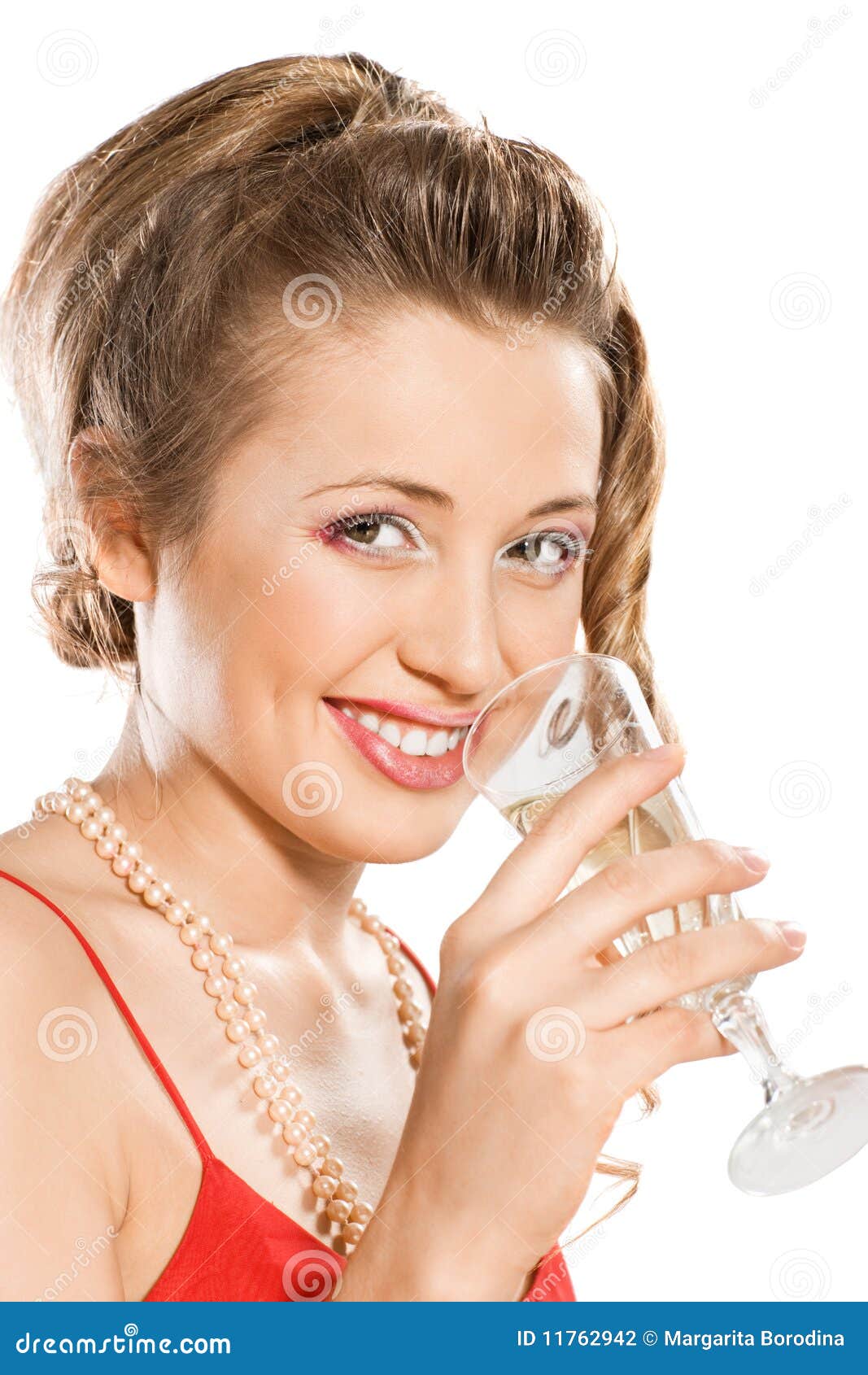 Girl with champagne glass stock photo. Image of alcohol 11762942