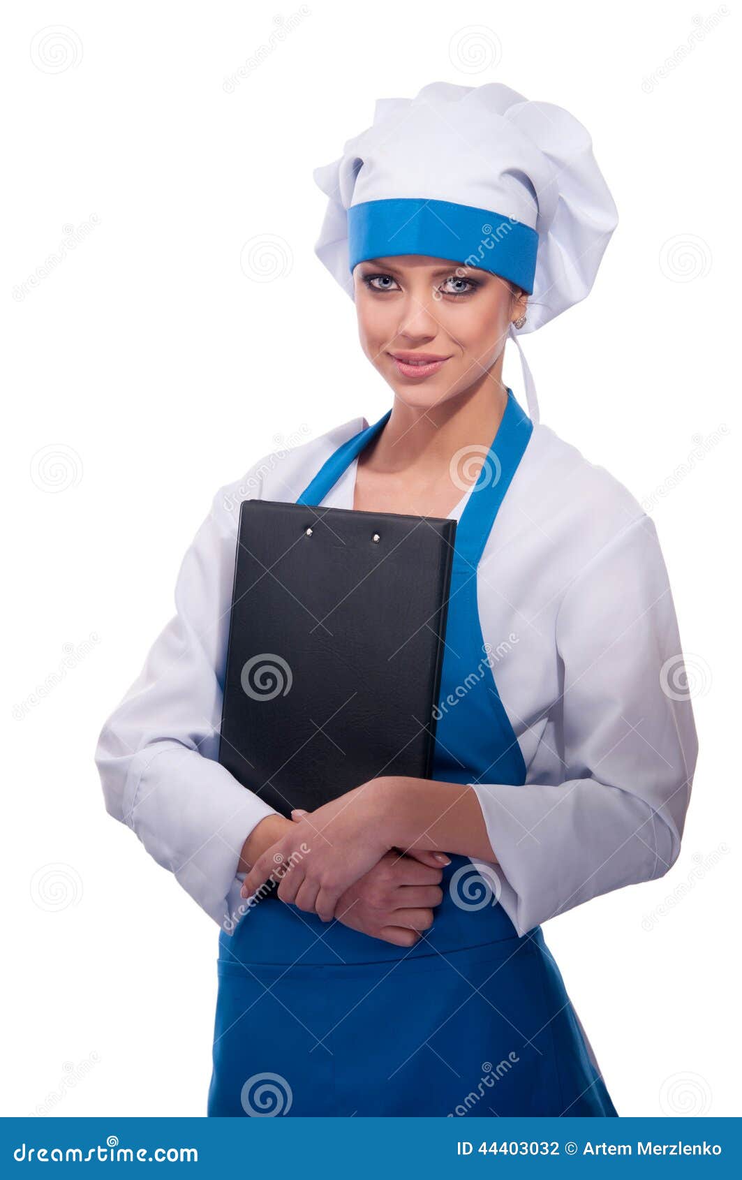 Girl in chef uniforms stock photo. Image of beauty, hands 44403032