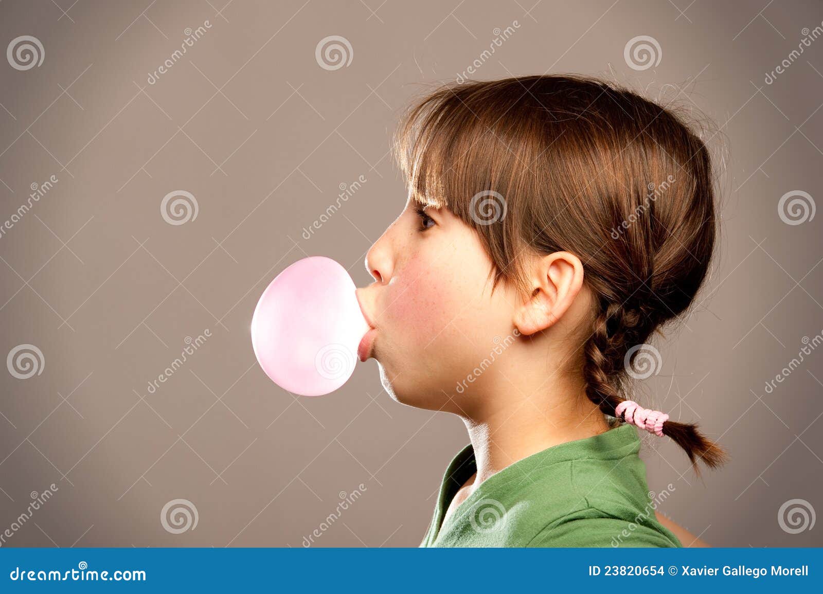 Girl with chewing gum stock photo. Image of masticate 23820654
