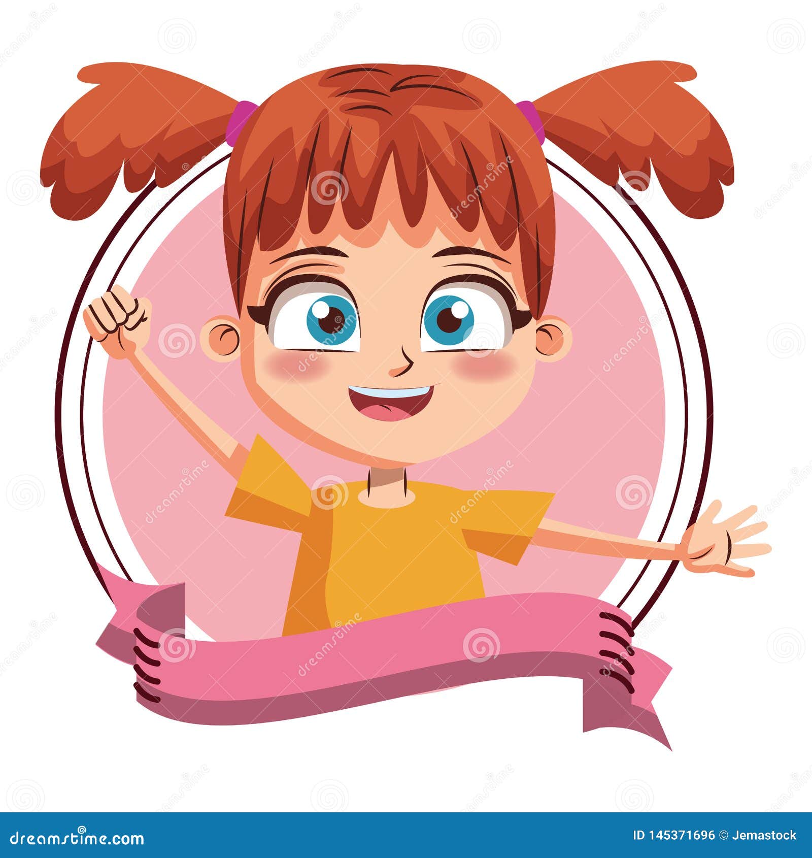 Girl children cartoon stock vector. Illustration of girl - 145371696