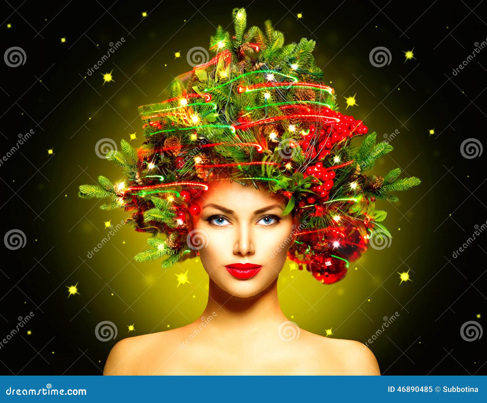 6,808 Girl Christmas Tree Hairstyle Stock Photos - Free & Royalty-Free  Stock Photos from Dreamstime