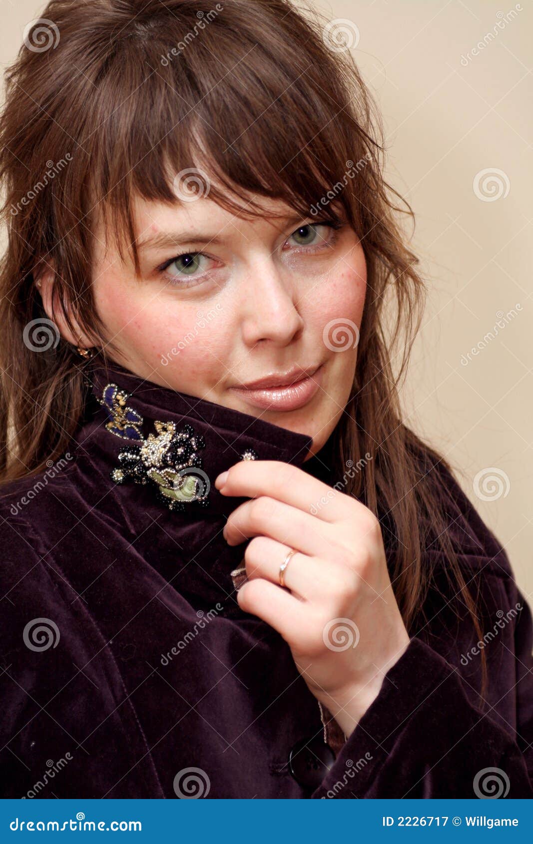 Girl and collar stock image. Image of hair, fashionable 2226717