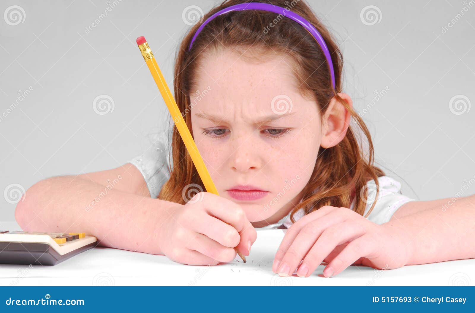 girl concentrating