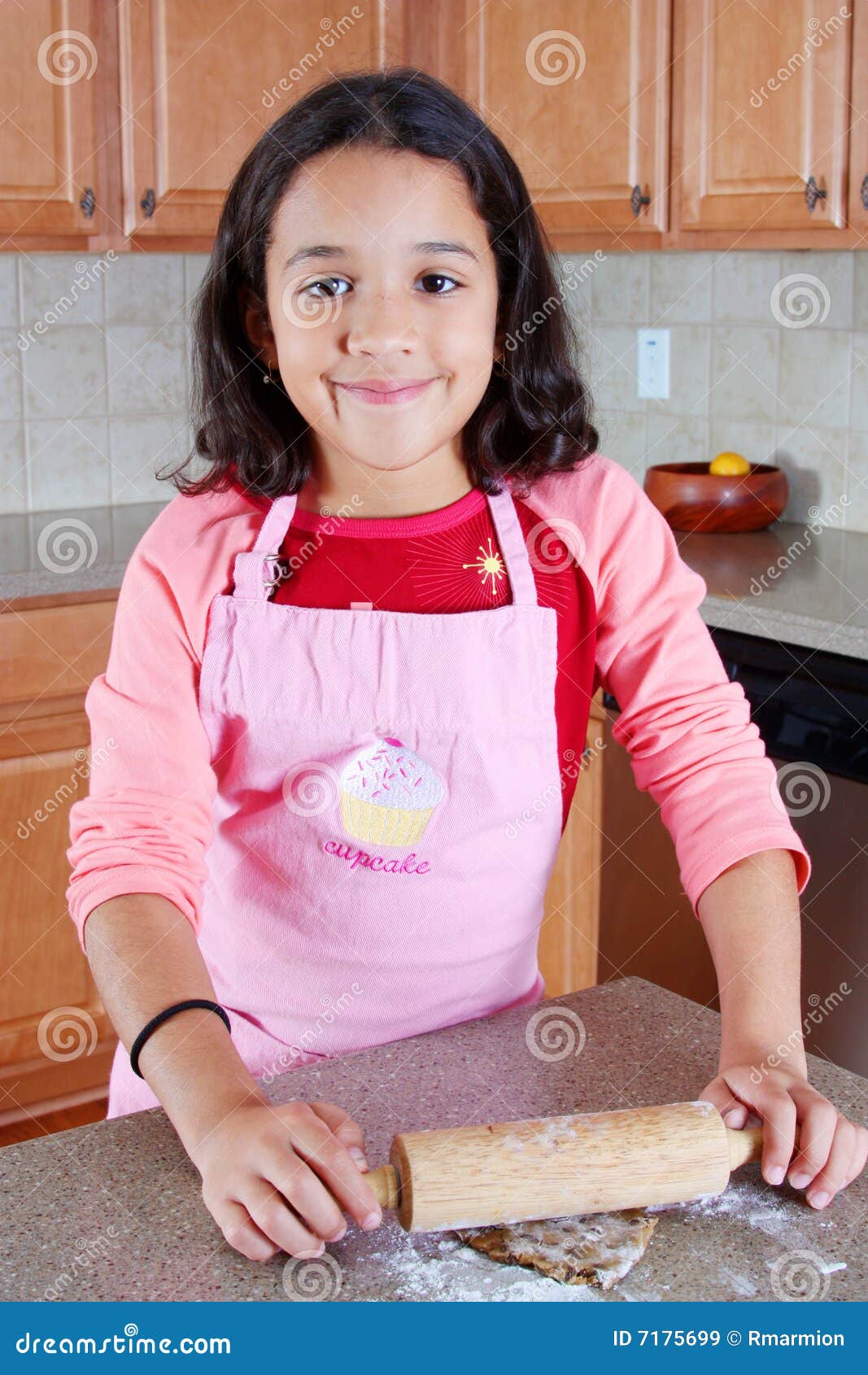 Girl with Cookie Dough stock image. Image of chip, girl 7175699