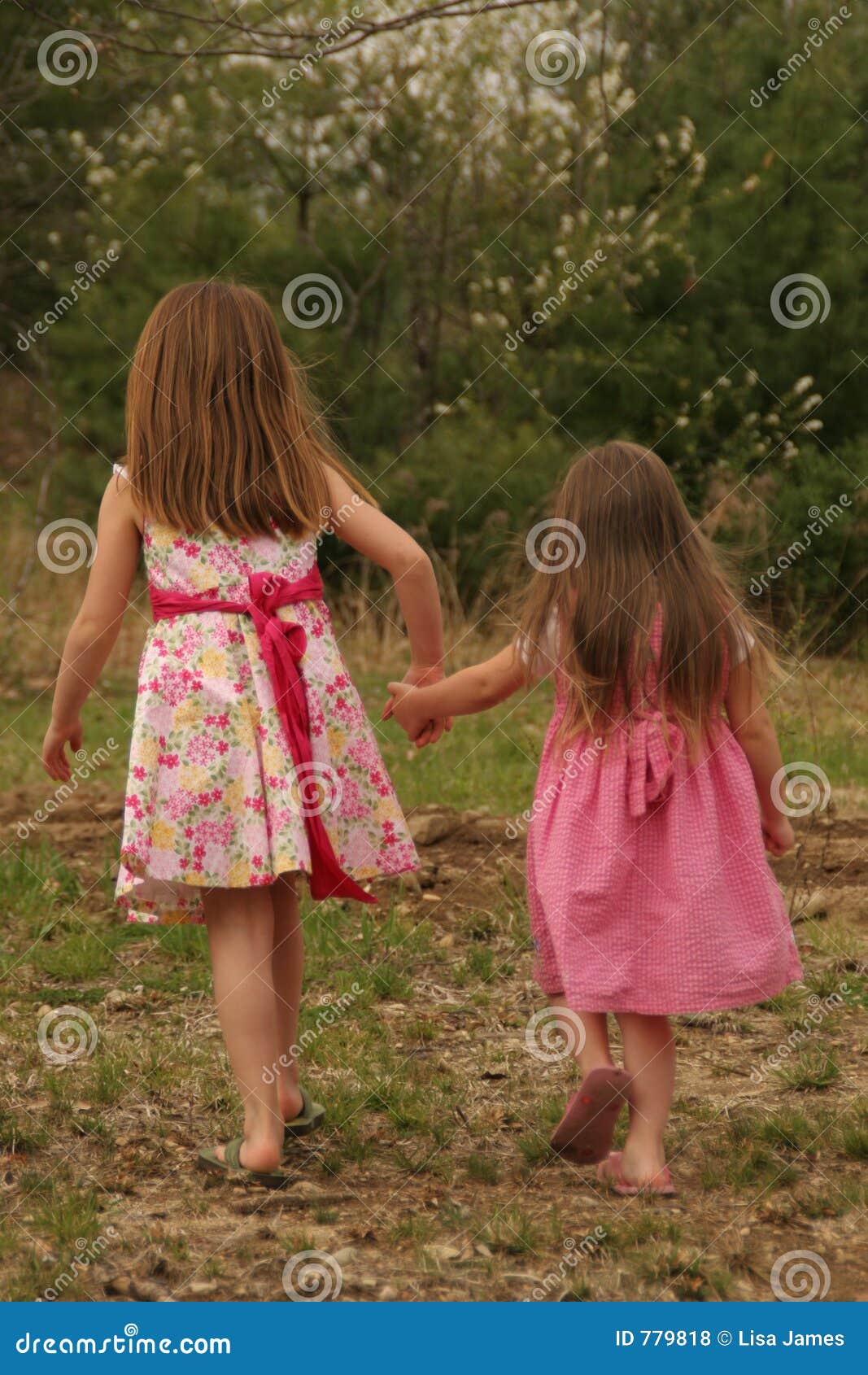 Girl cousins stock photo. Image of friend, dresses, hands - 779818