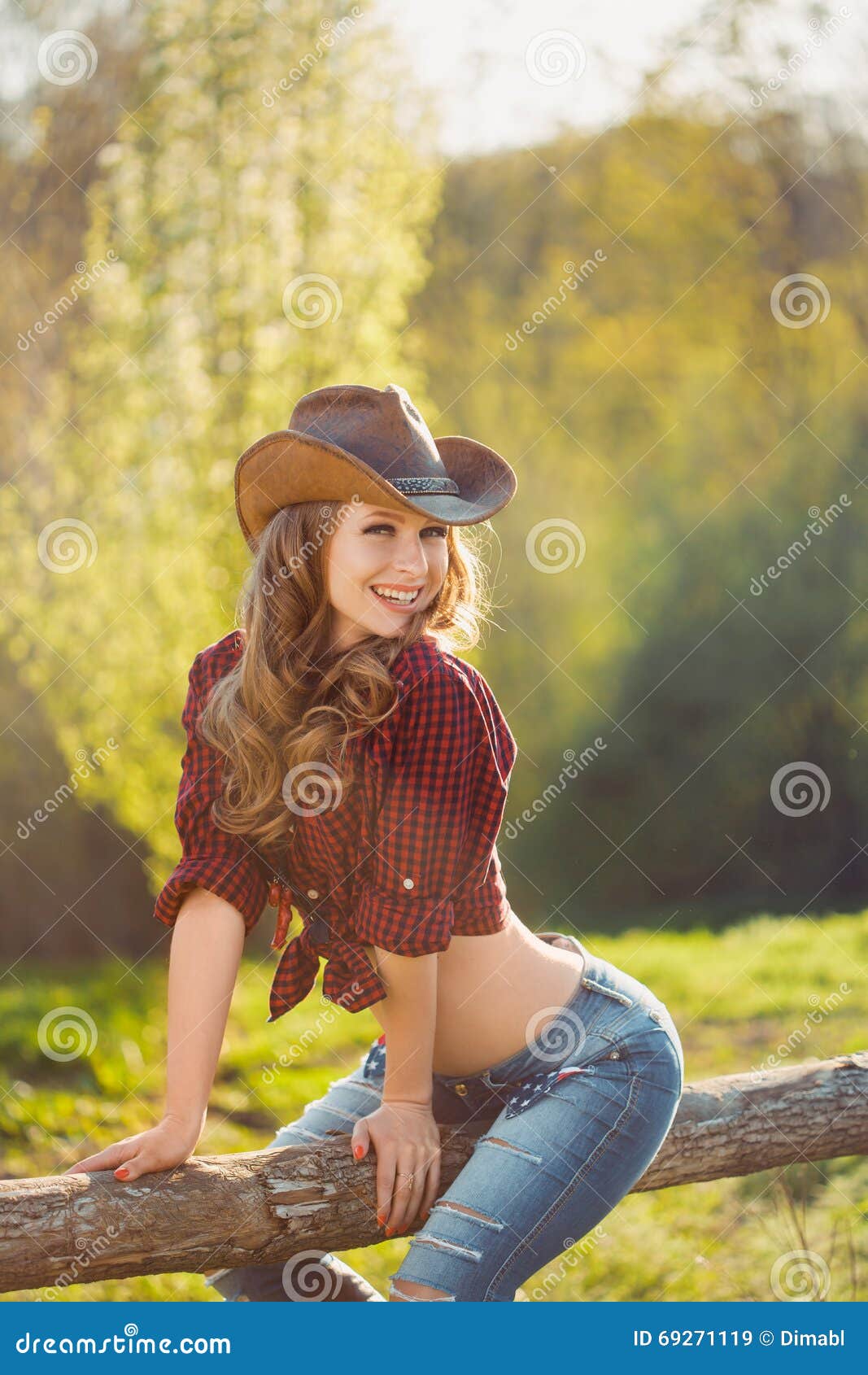 Girl with cowboy hat stock image. Image of happiness - 69271119