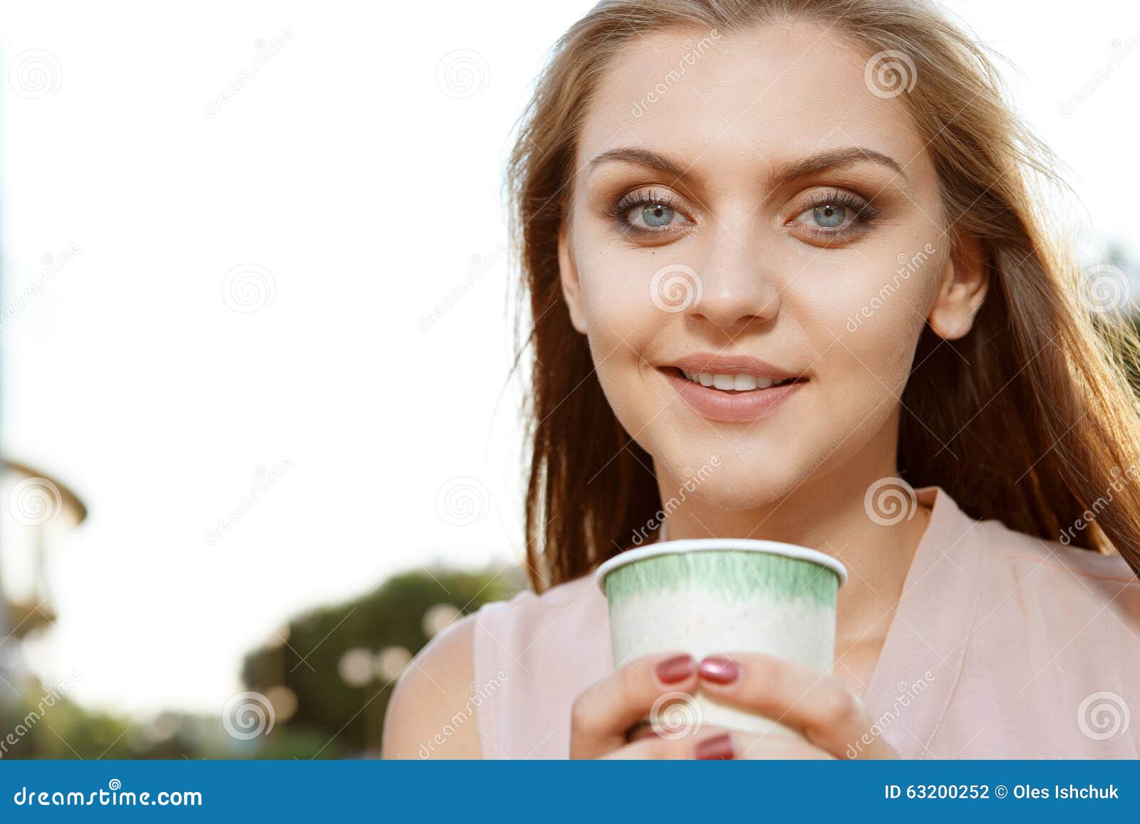Girl with cup of tea stock photo. Image of drink, morning 63200252