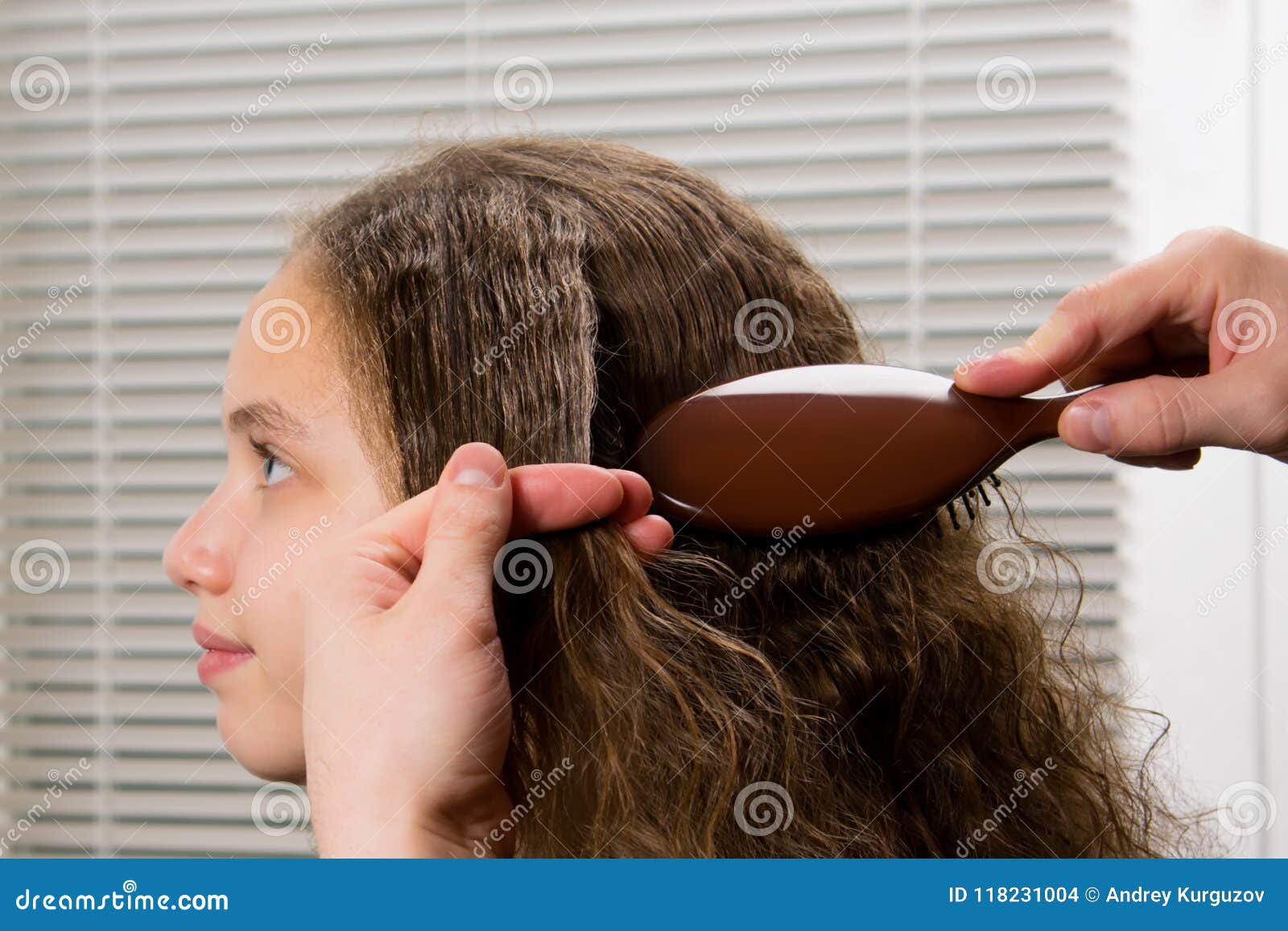 Sitting on a hair brush