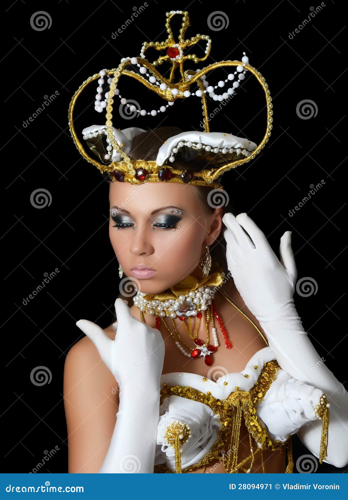 The Girldancer in a Costume of the Empress Stock Image Image of