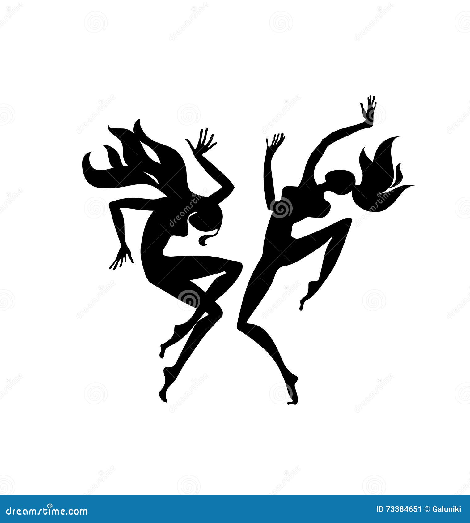 Girl dancing silhouette. stock vector. Illustration of model - 73384651, image size:1521x1690