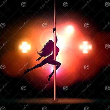 Girl dancing striptease stock illustration. Illustration of dance ...