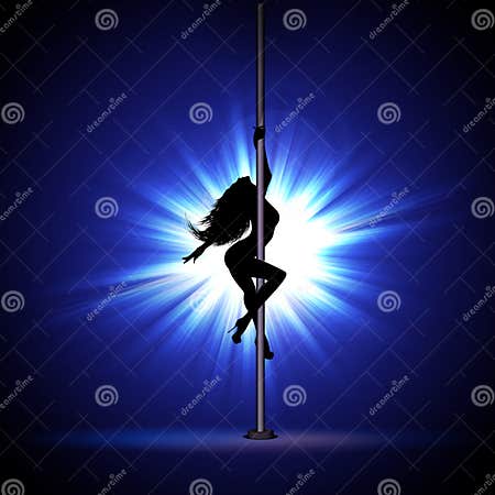 Girl dancing striptease stock illustration. Illustration of black ...