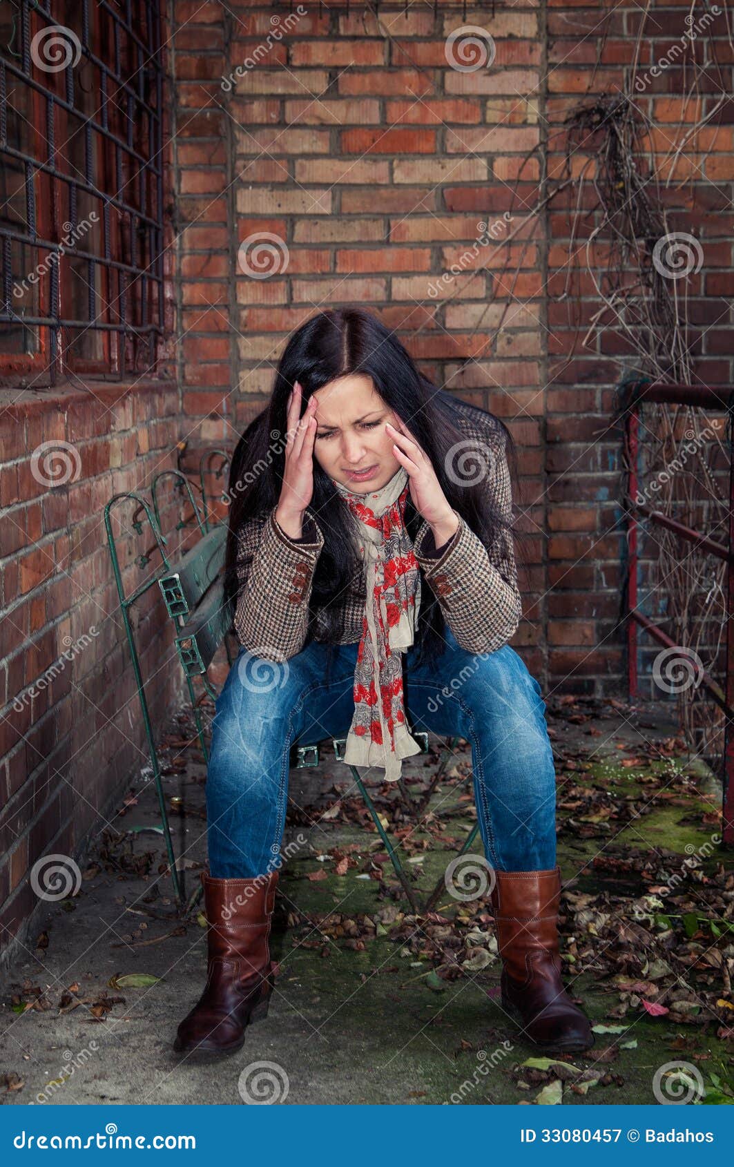 Girl in depression stock image. Image of crying, emotional - 33080457