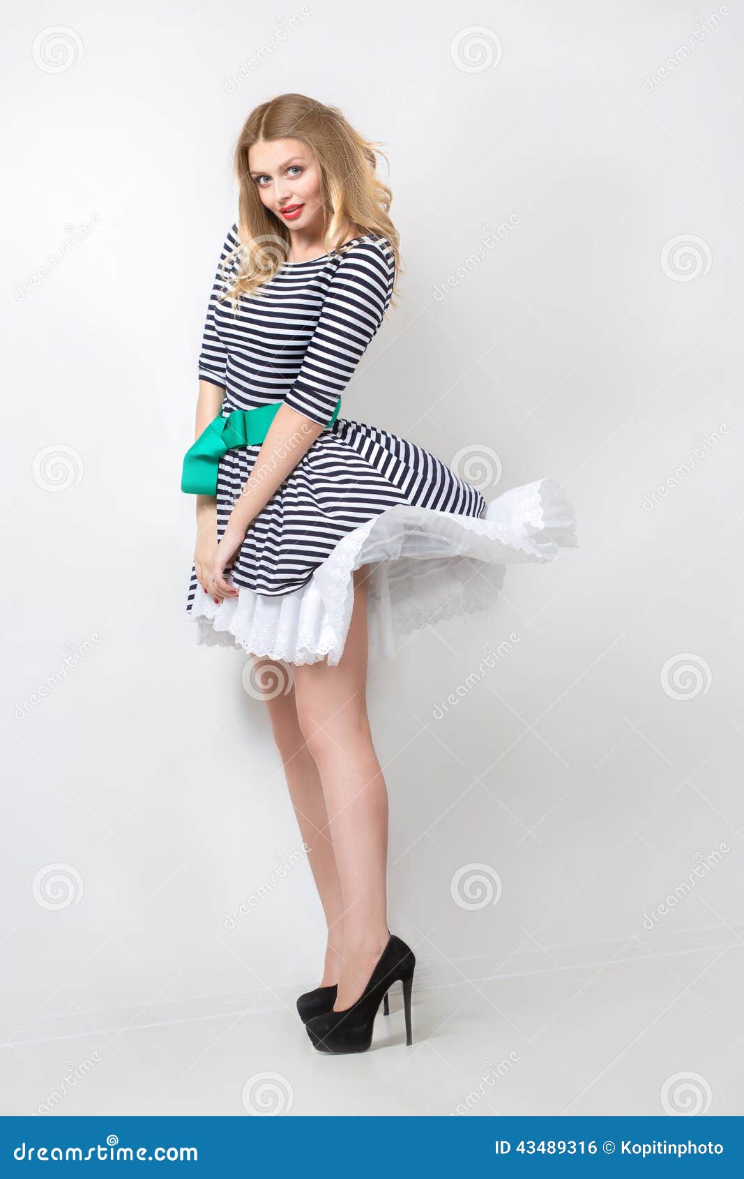 Girl in the Developing Dress. Pin Up Stock Photo - Image of fifties ...