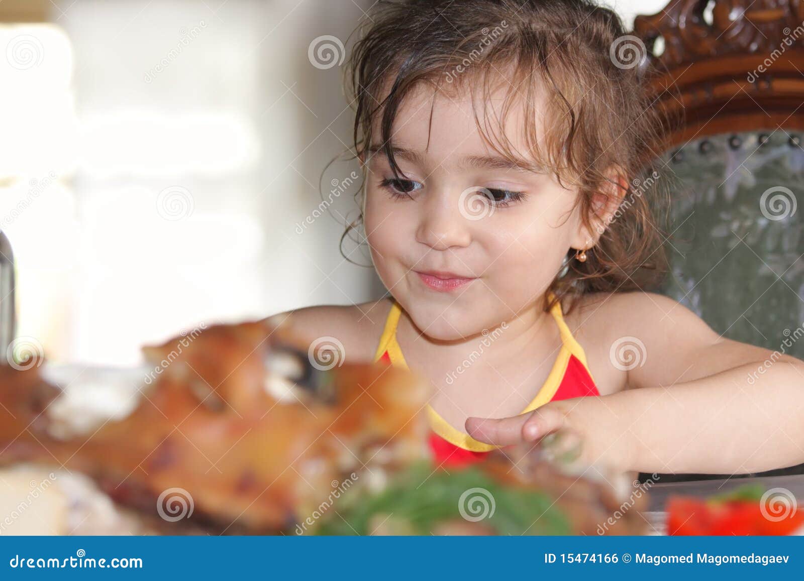 girl at dining room table