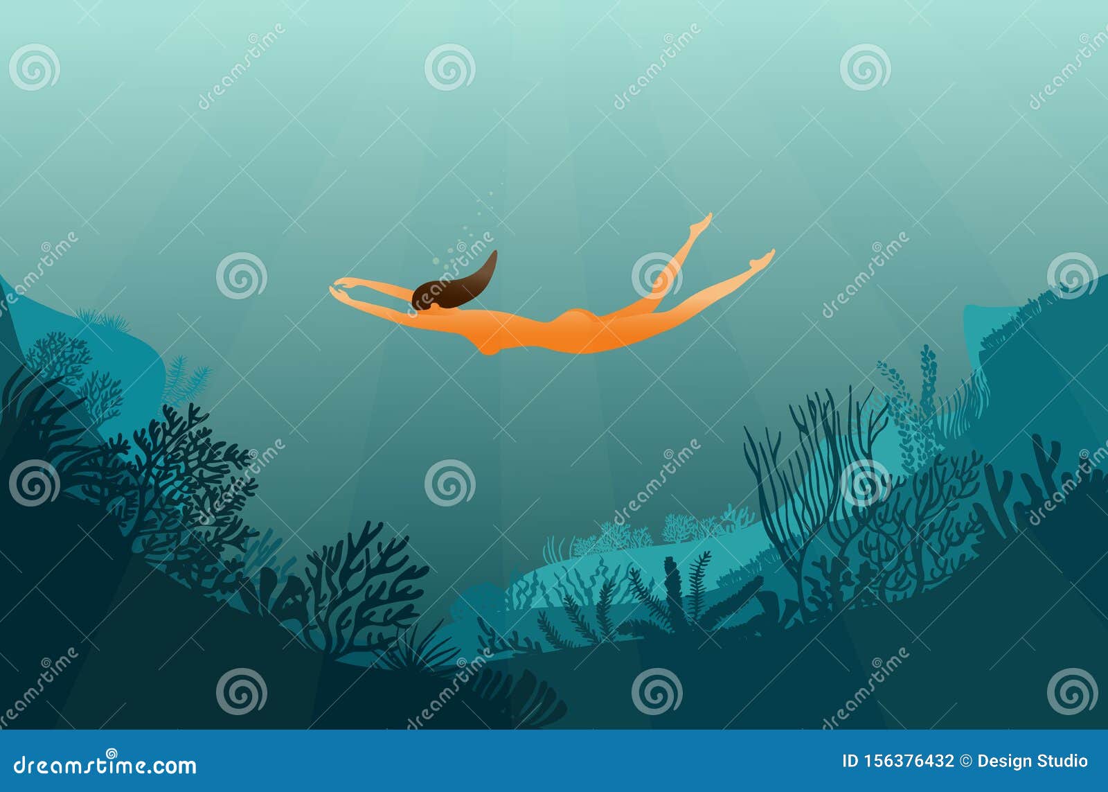 Nude Girls Diving