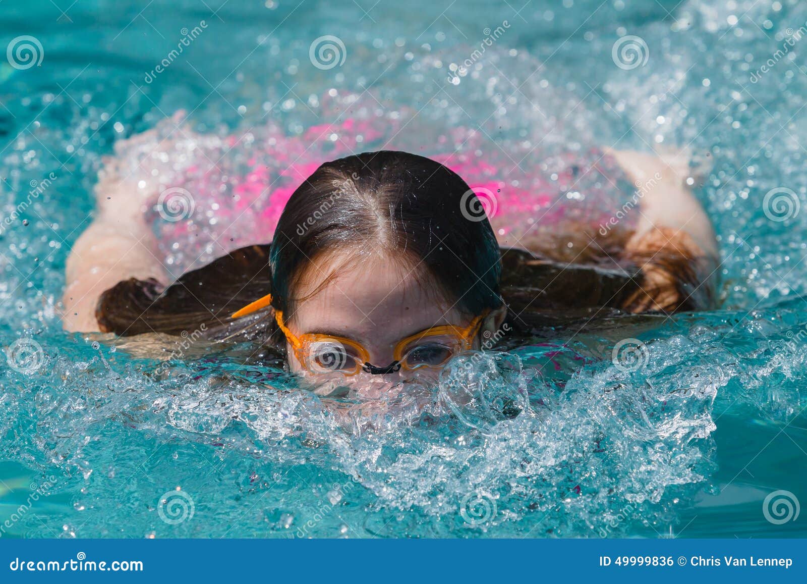 Girl Diving Surface stock photo. Image of recreation 49999836