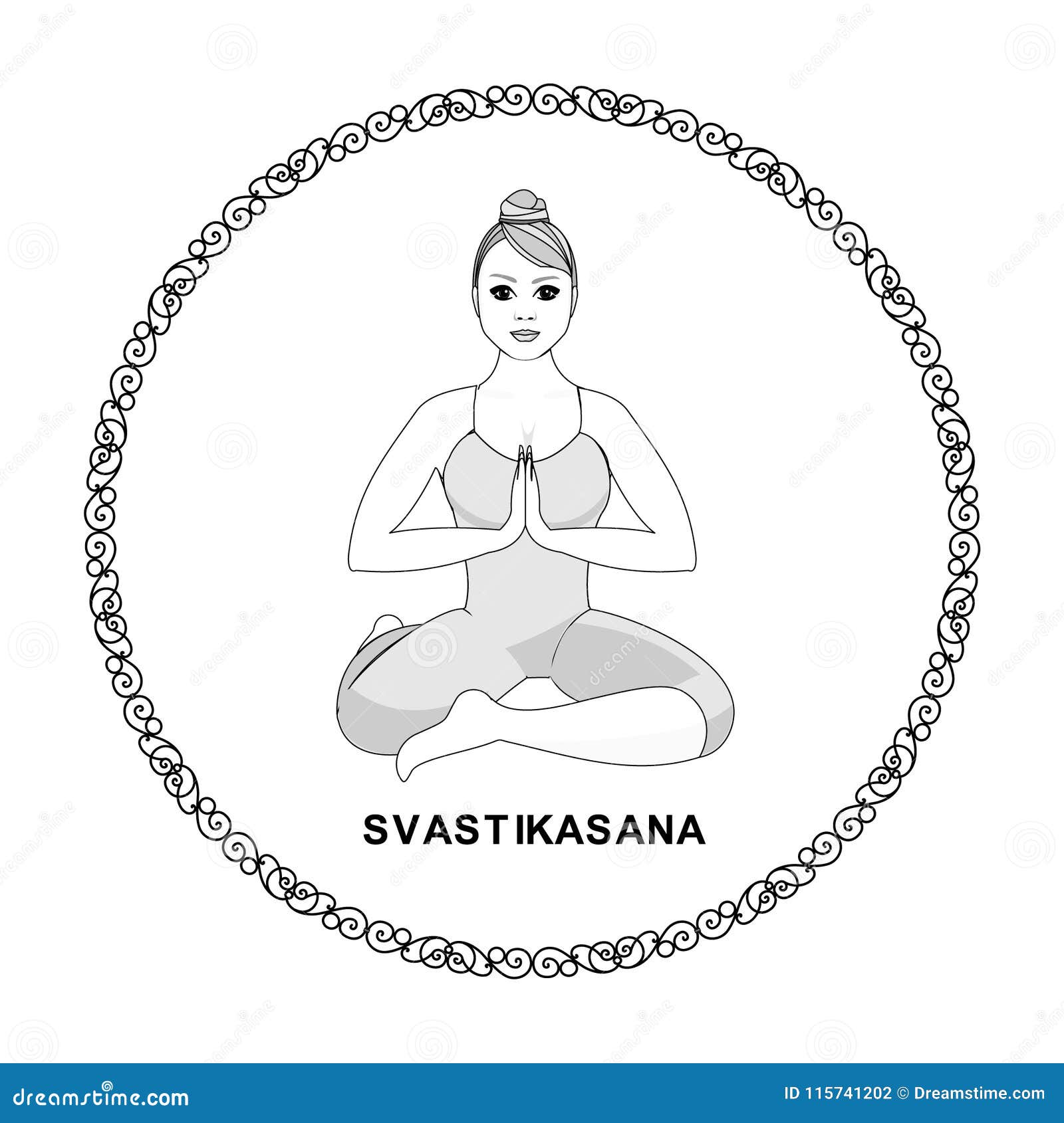 Svastikasana Stock Illustrations – 6 Svastikasana Stock Illustrations,  Vectors & Clipart - Dreamstime
