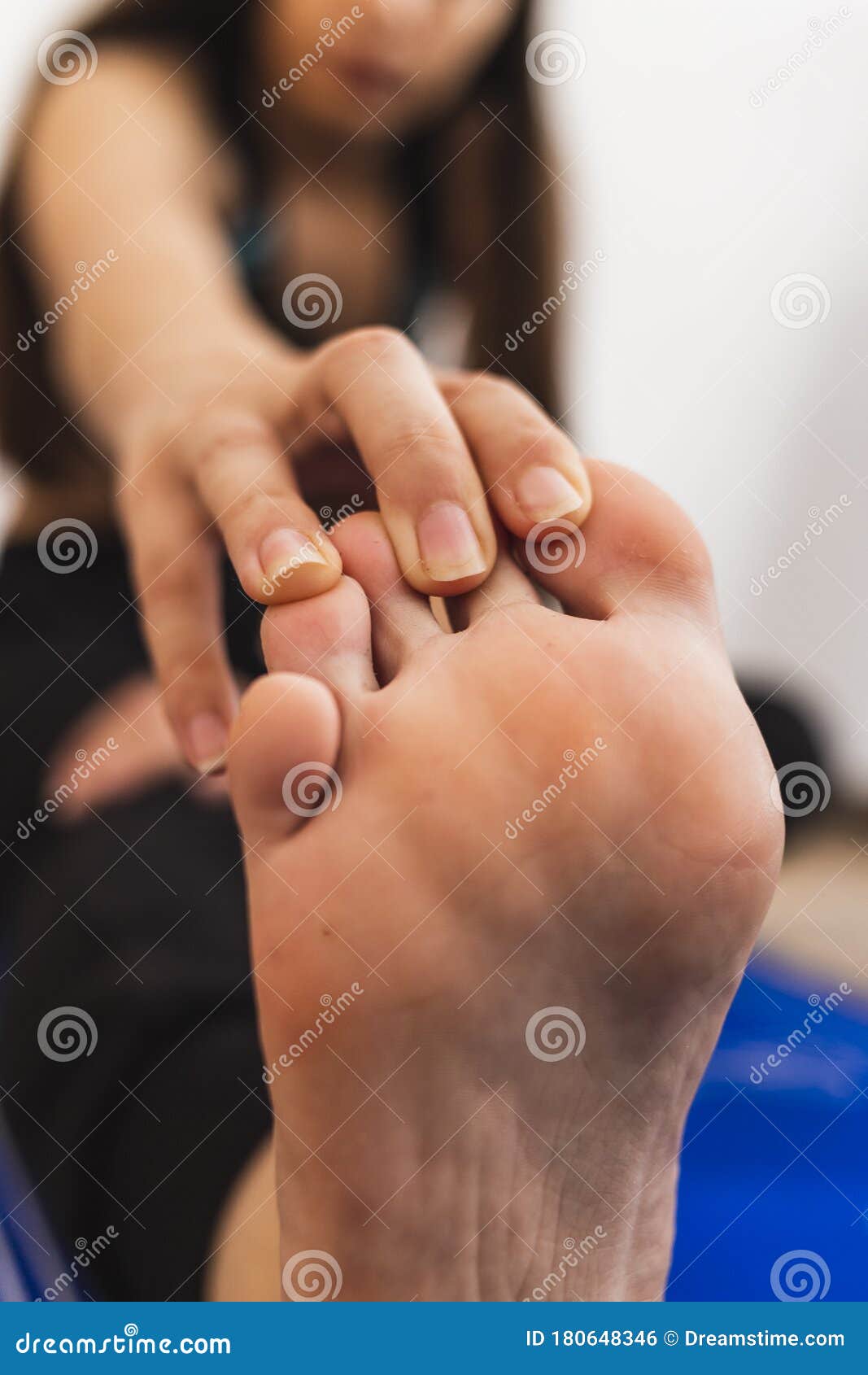 girl doing physical exercise at home