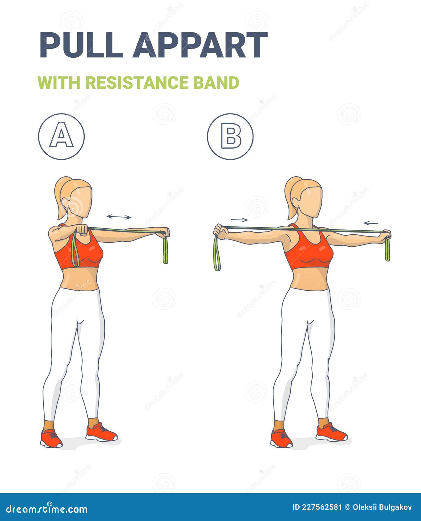 Upper Back - Overhead Pull Down with Long Resistance Band - FIT CARROTS
