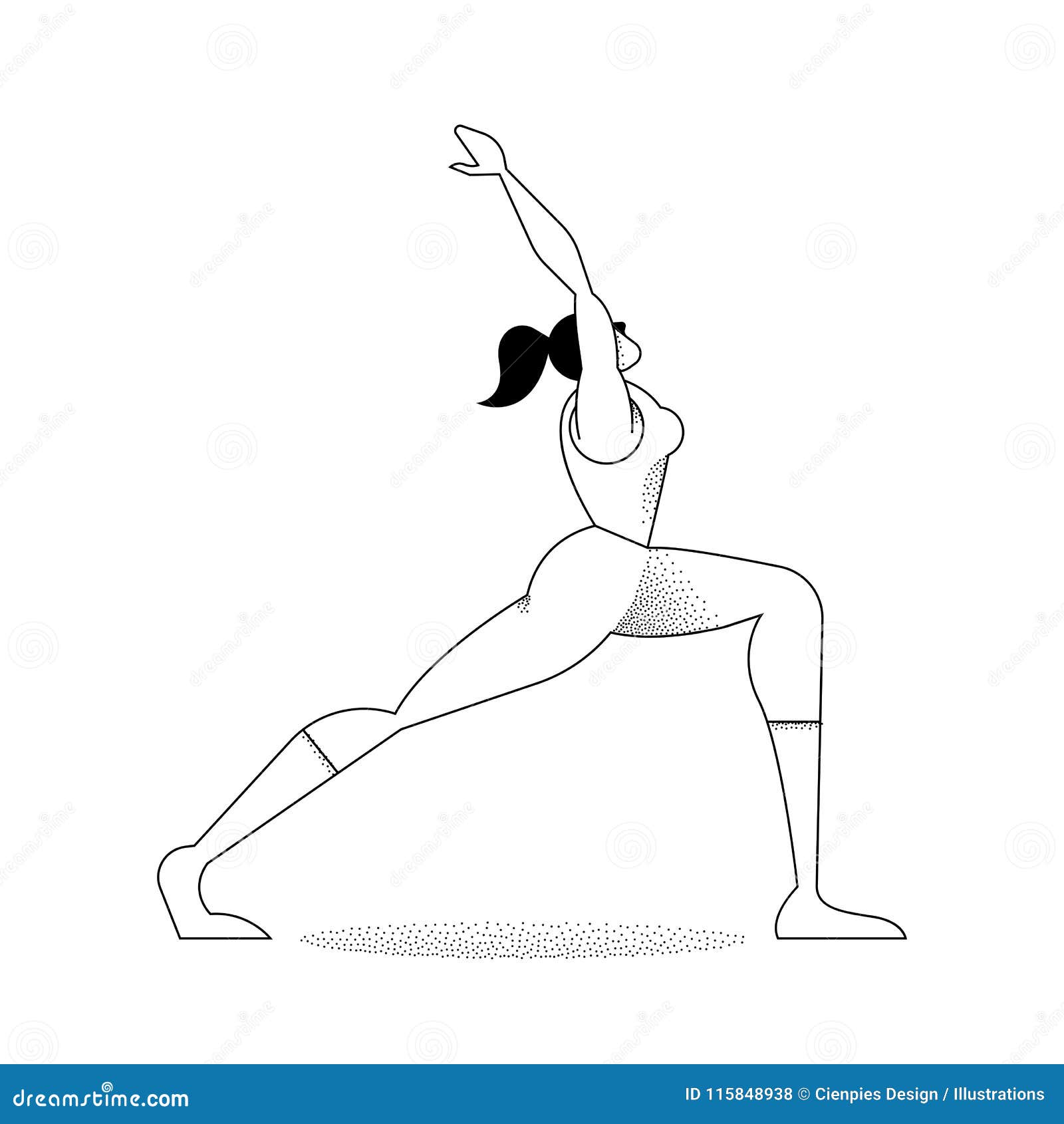 Outline yoga poses pattern. Background line illustration isolated - Stock  Image - Everypixel
