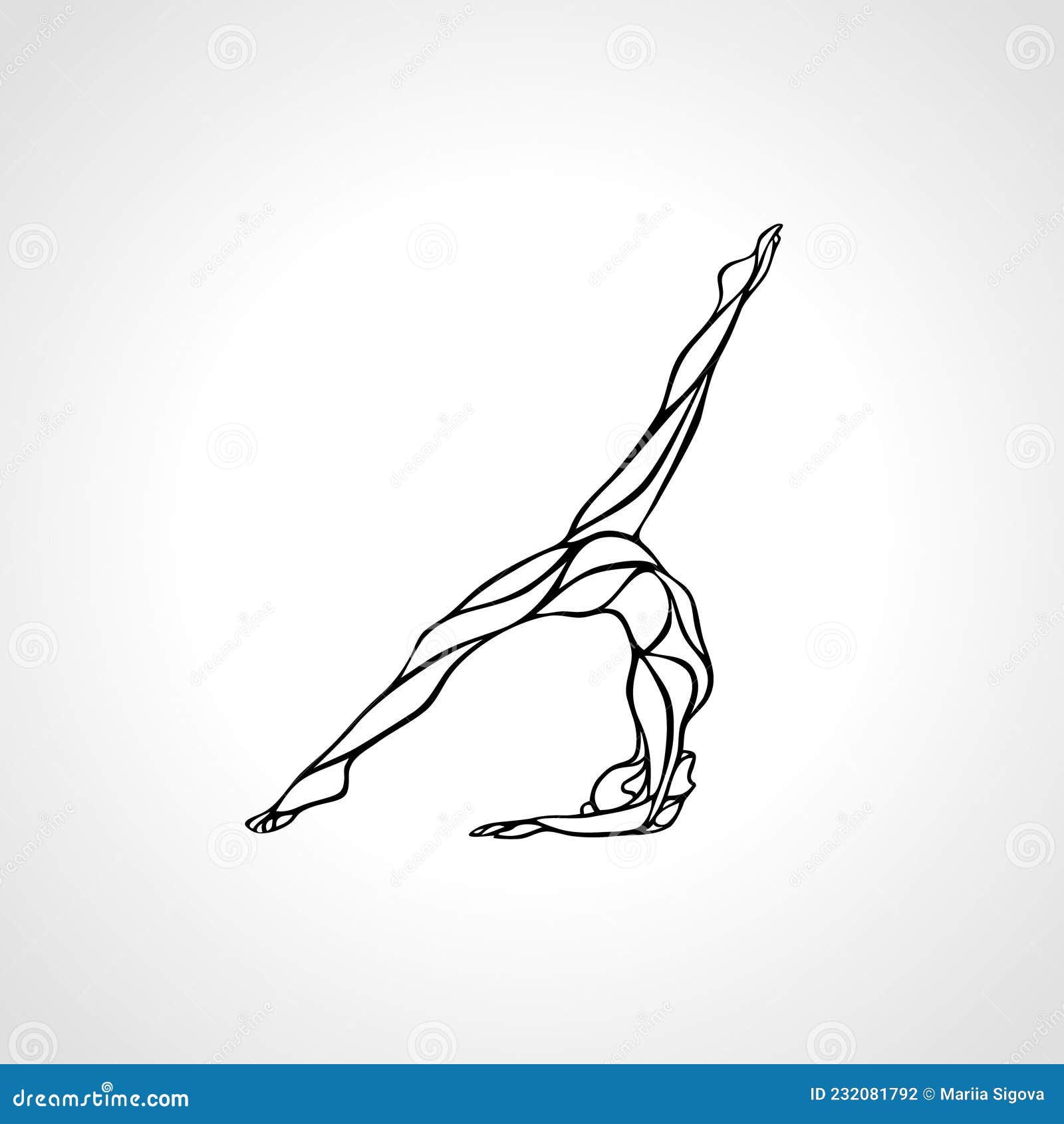 Girl Doing Yoga. Poses and Asana. Vector Illustration Eps10 Stock ...