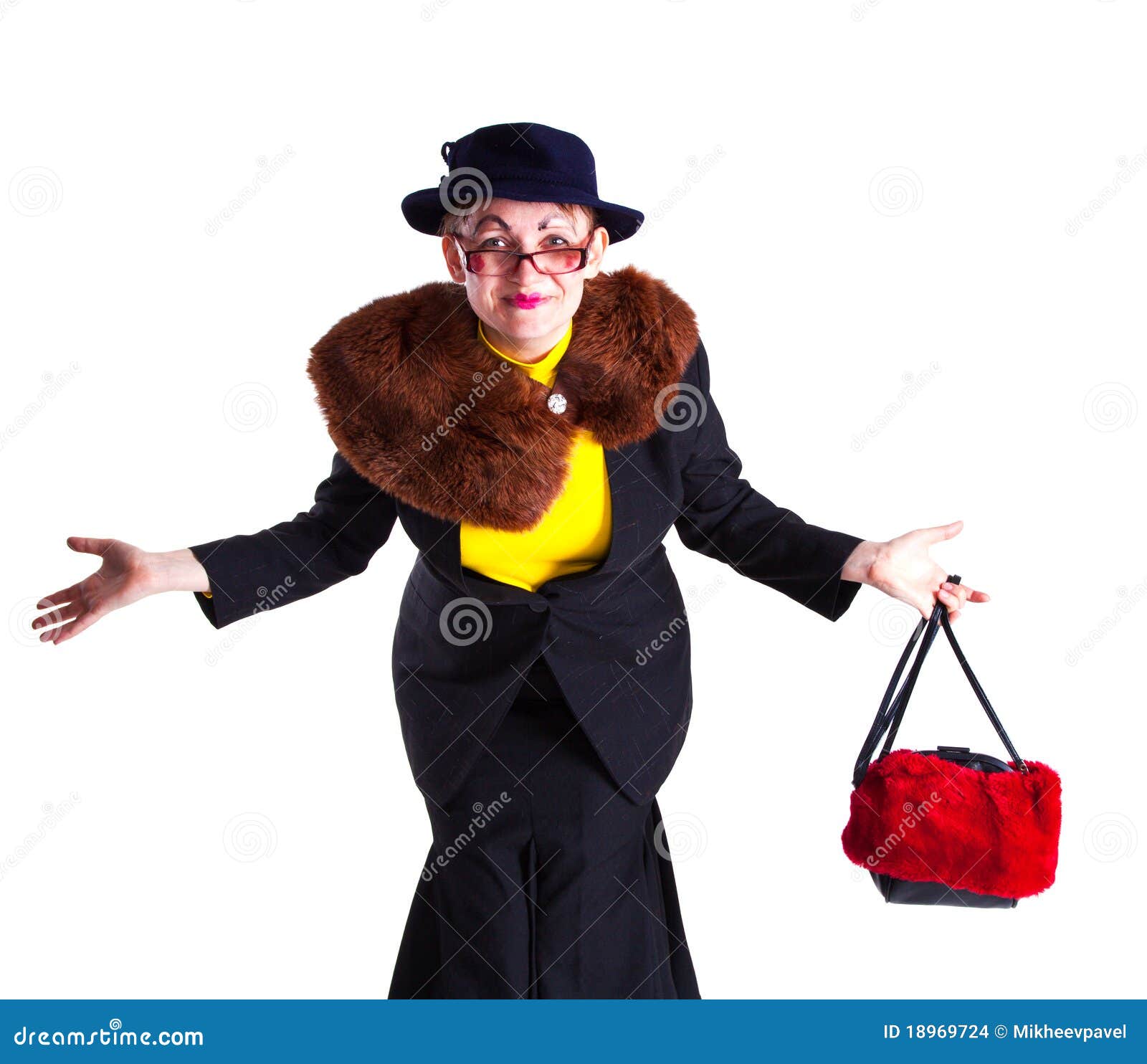 A Girl Dressed As An Elderly Old Lady Stock Photo - Image of woman