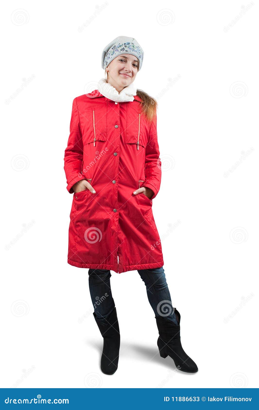 Girl Dressed Up in Winter Clothes Stock Image Image of beauty, hair