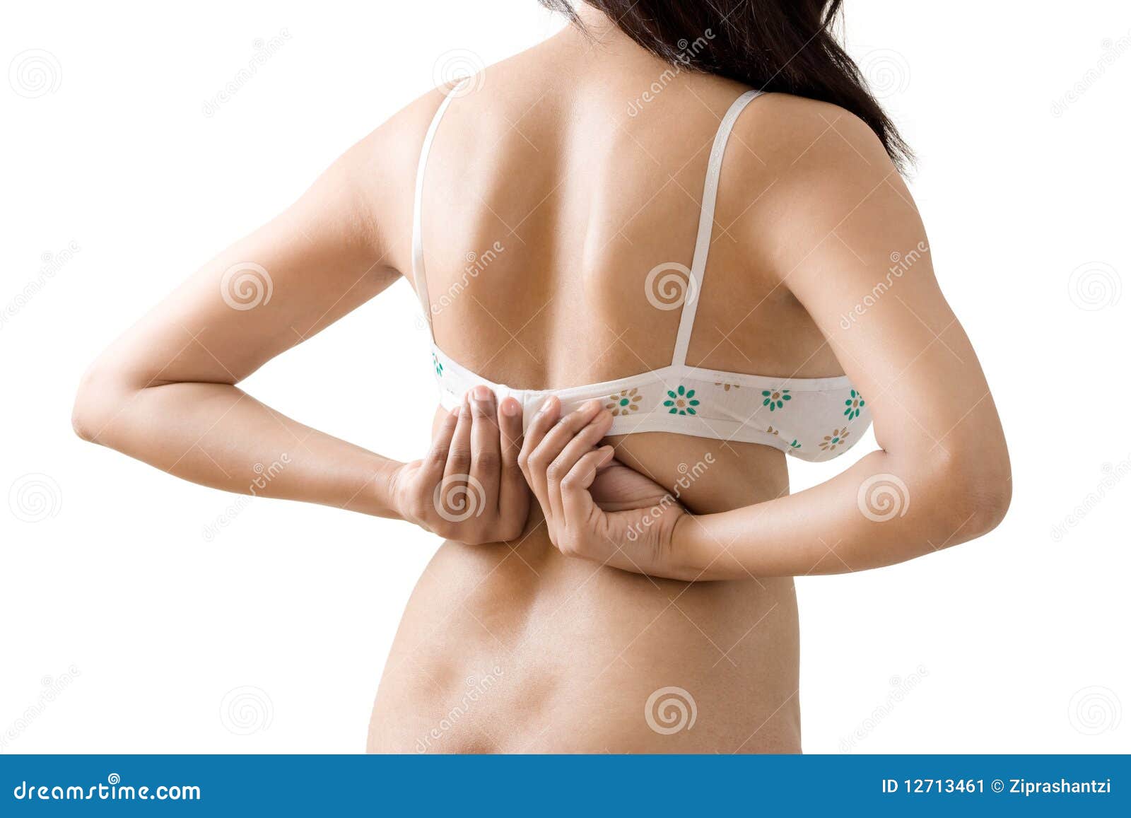 A Girl Dressing or Undressing White Bra Stock Image - Image of body,  hispanic: 12713461