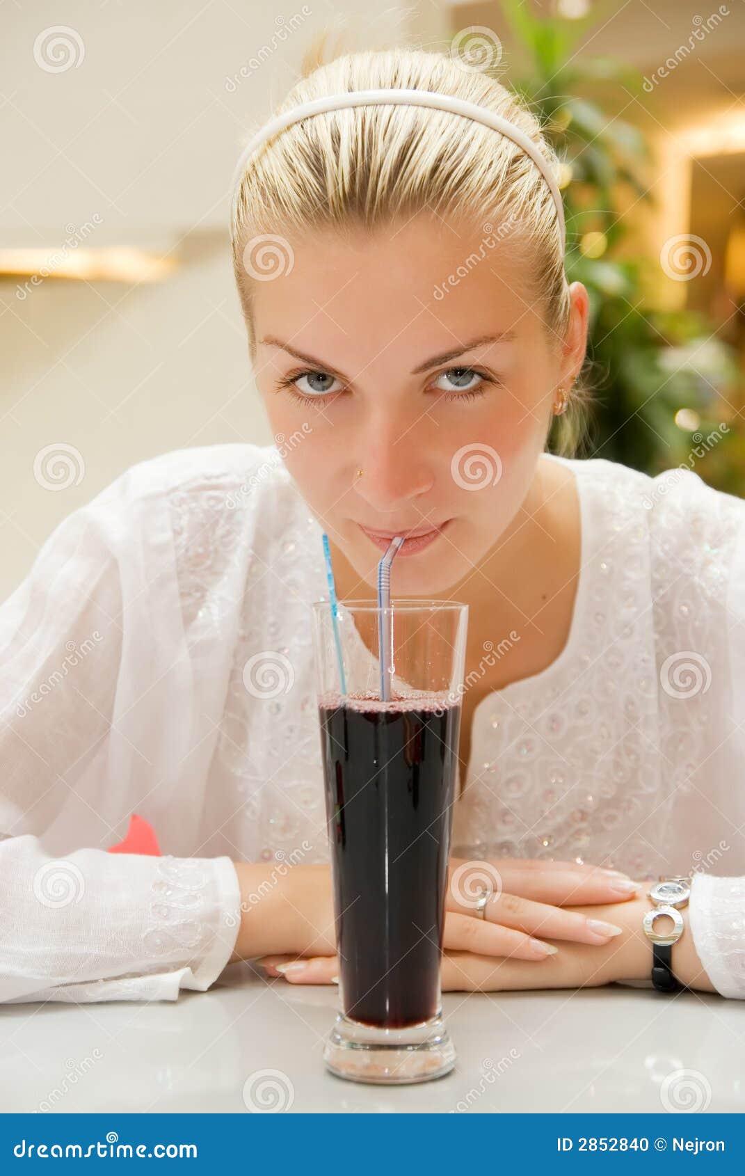 Girl drink juice stock photo. Image of healthy, alcohol 2852840