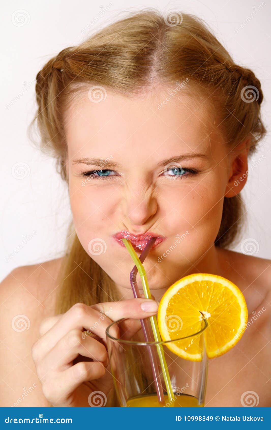 Girl drinking juice stock image. Image of nutrition, beauty 10998349