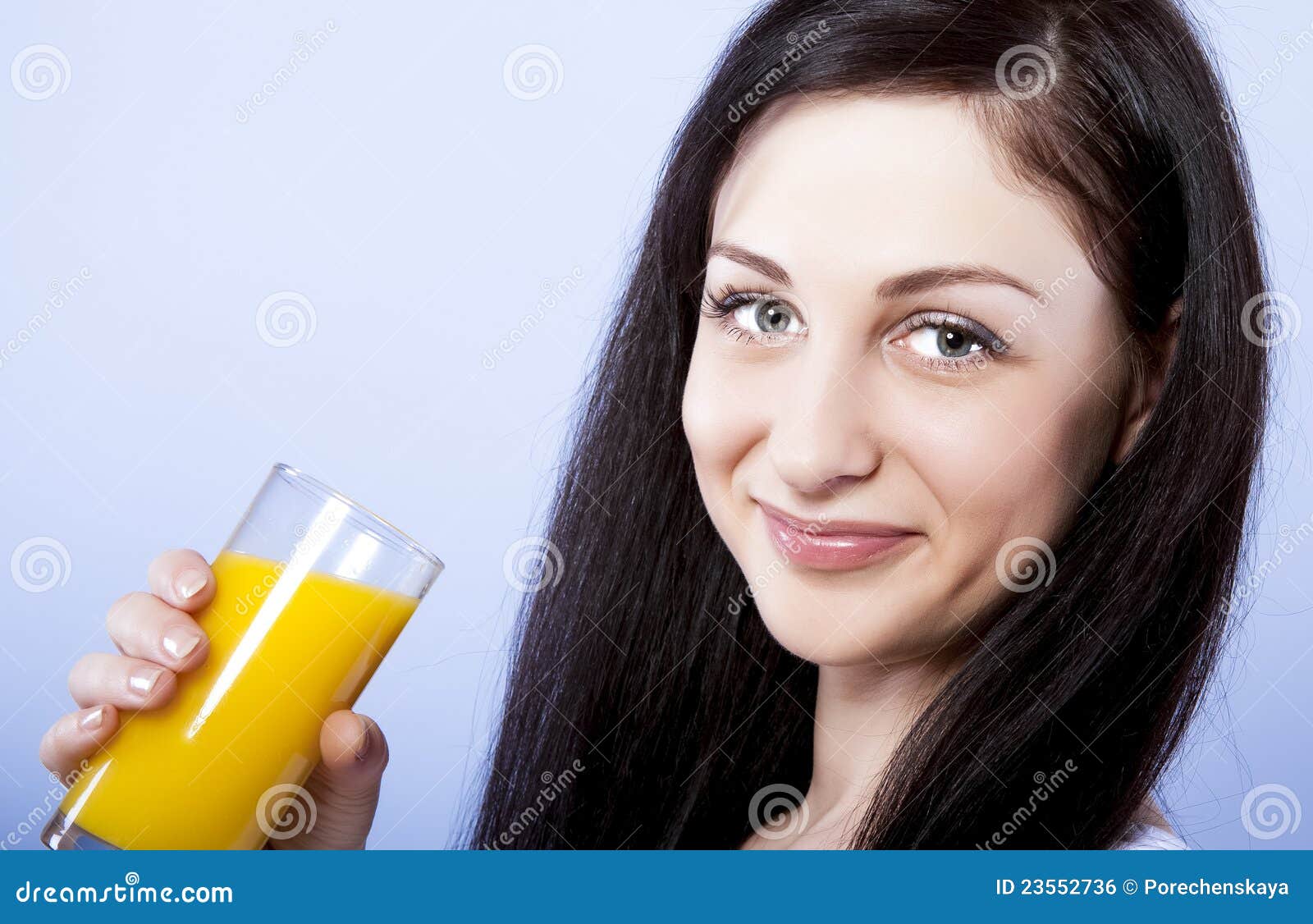 Girl drinking juice stock photo. Image of female, lady 23552736