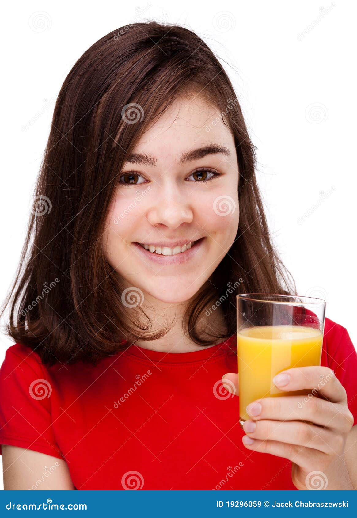 Girl drinking orange juice stock image. Image of drink 19296059
